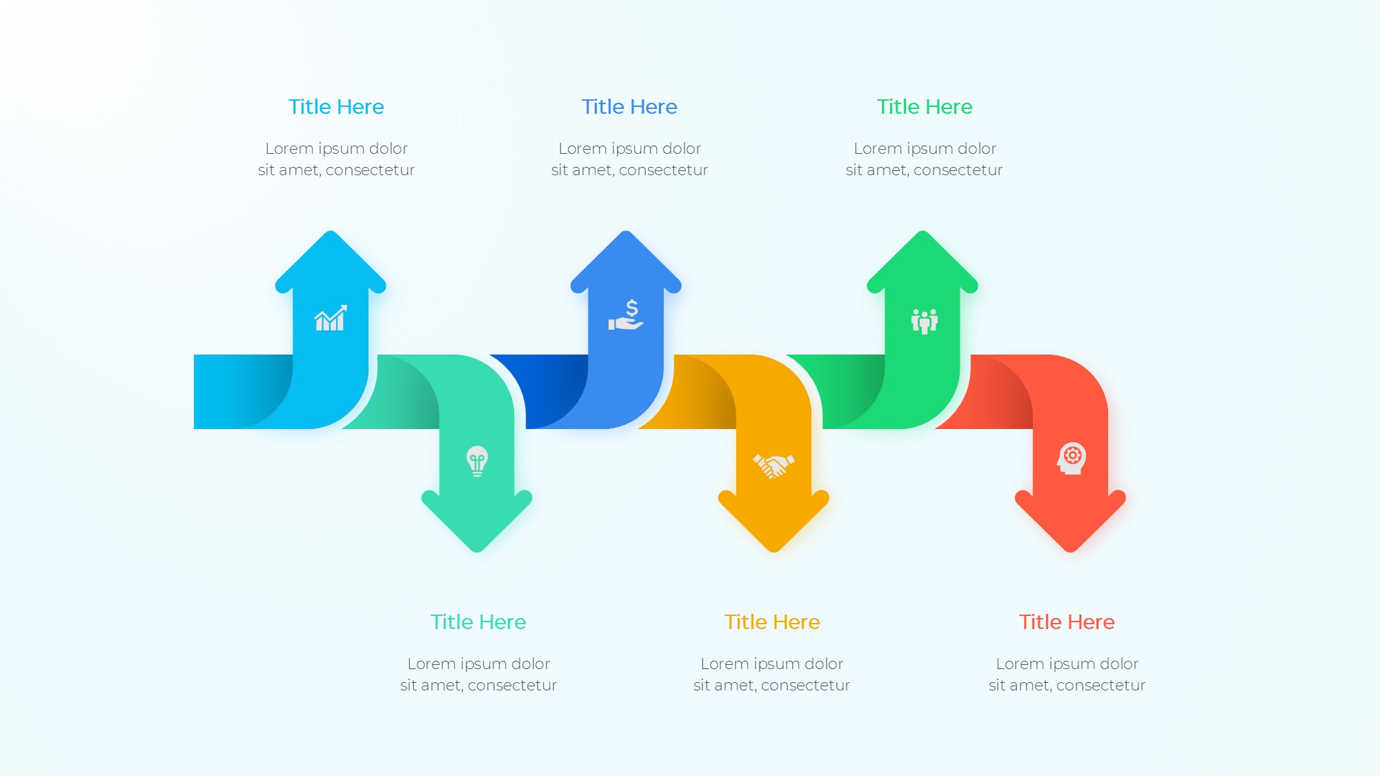箭头信息图示PPT模板