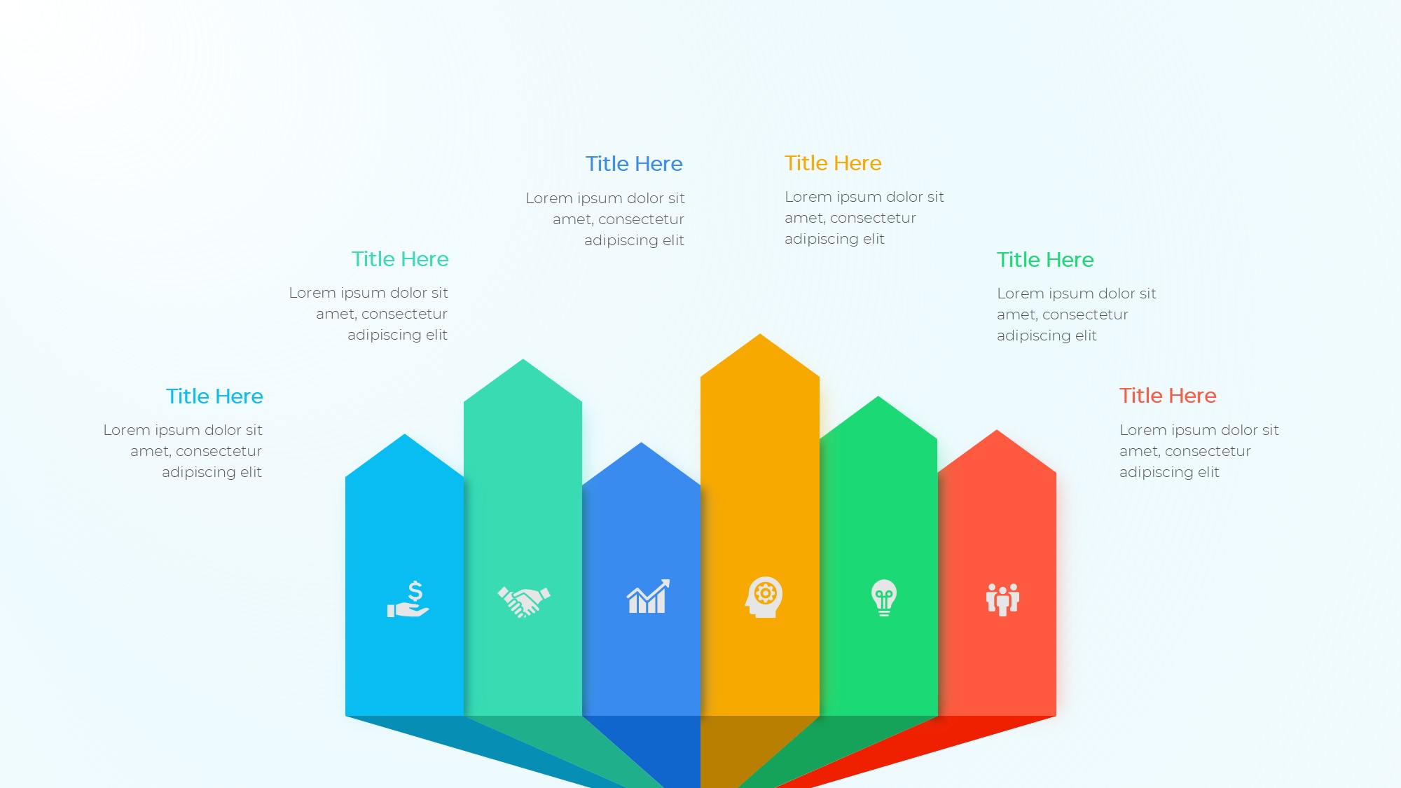 箭头信息图示PPT模板