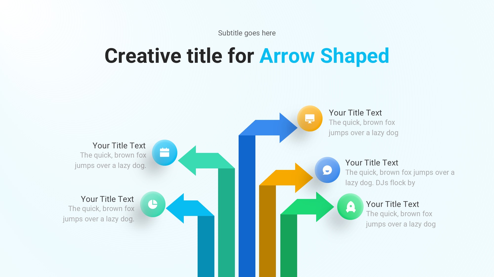 箭头信息图示PPT模板