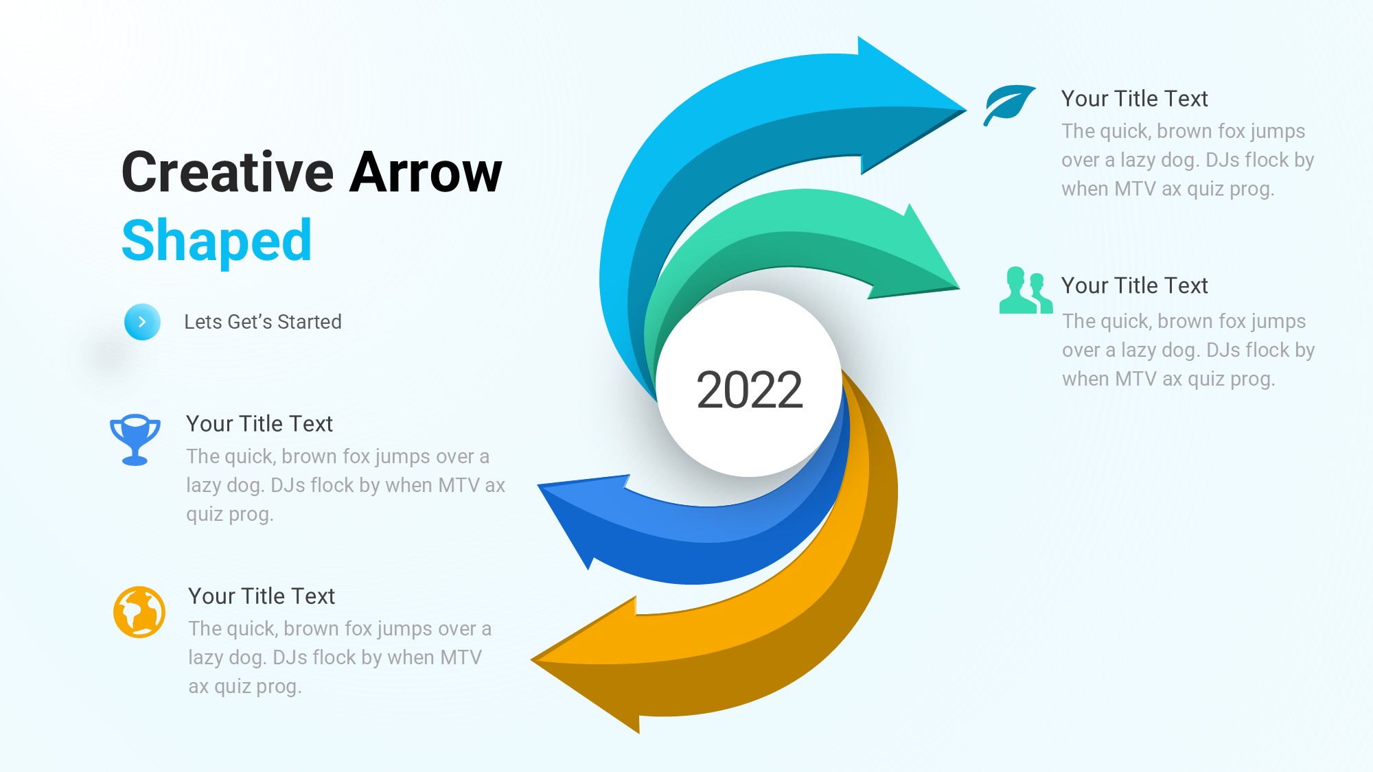 箭头信息图示PPT模板