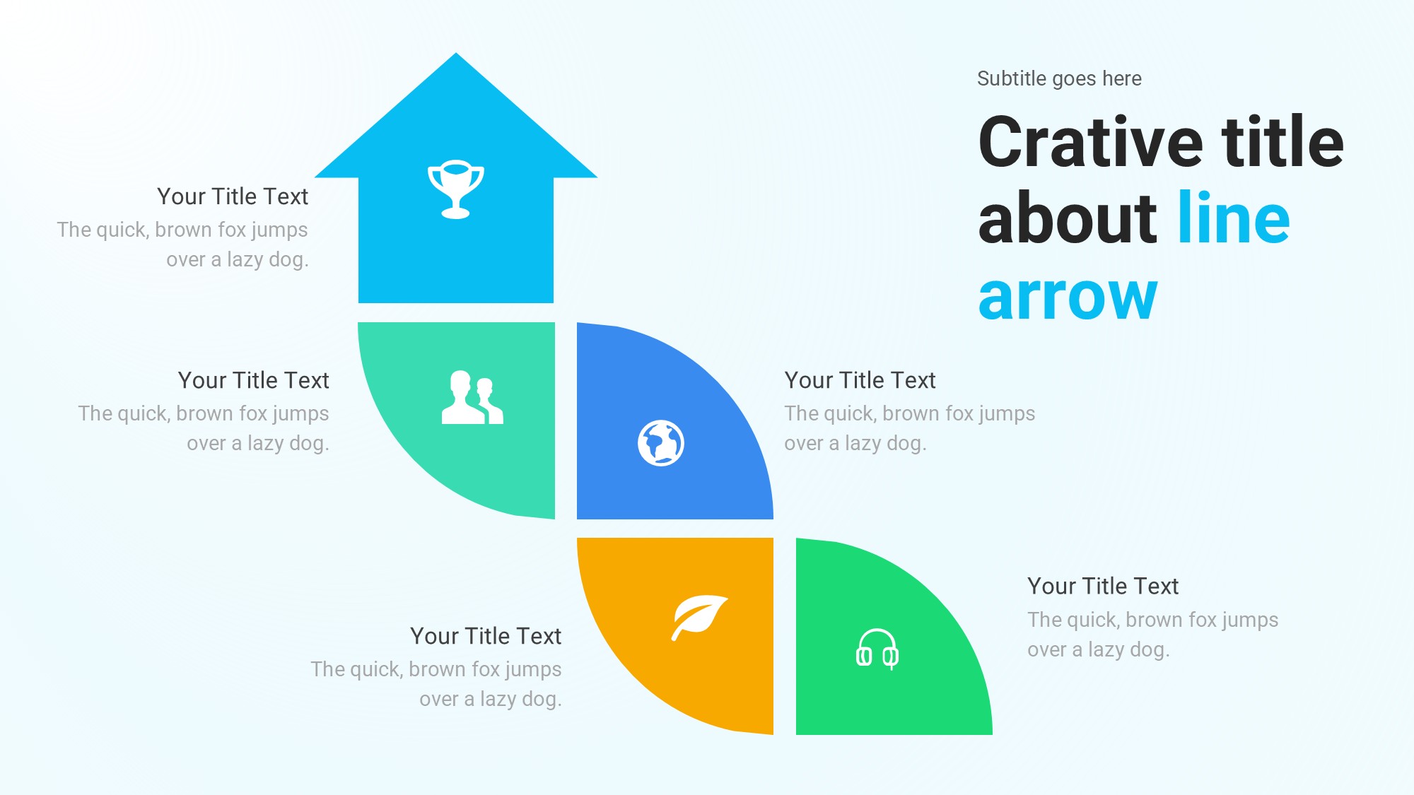 箭头信息图示PPT模板