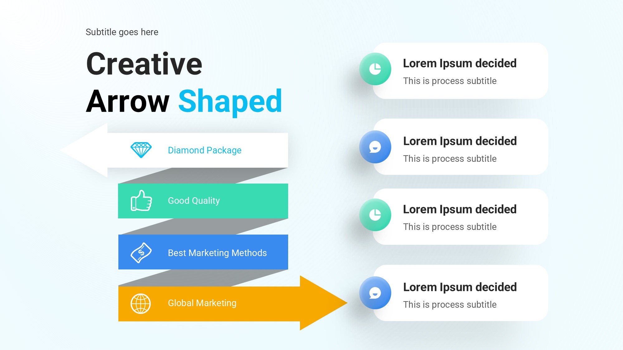 箭头信息图示PPT模板
