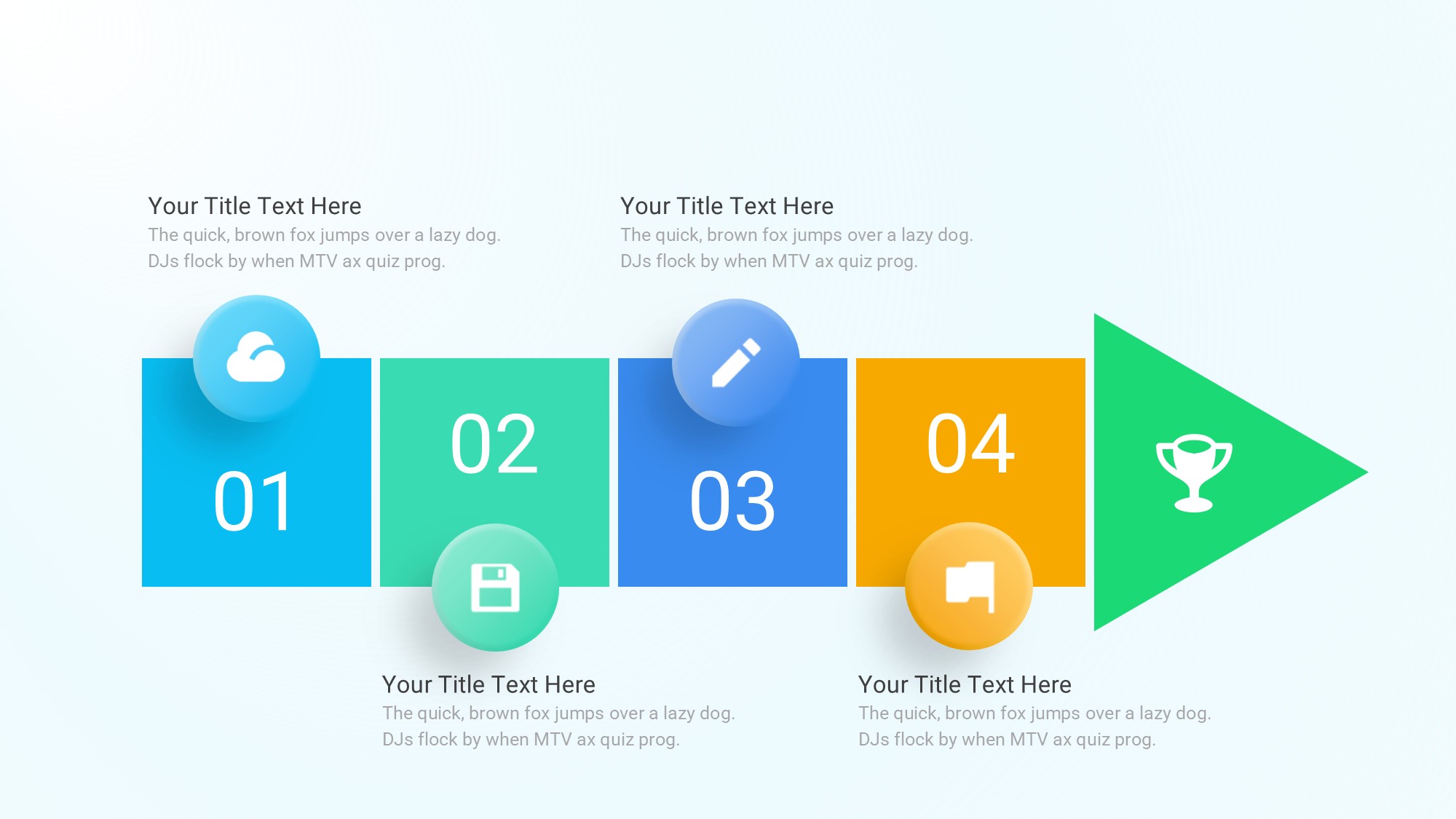 箭头信息图示PPT模板
