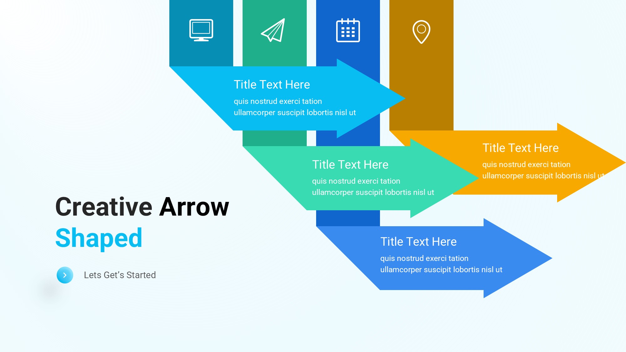 箭头信息图示PPT模板