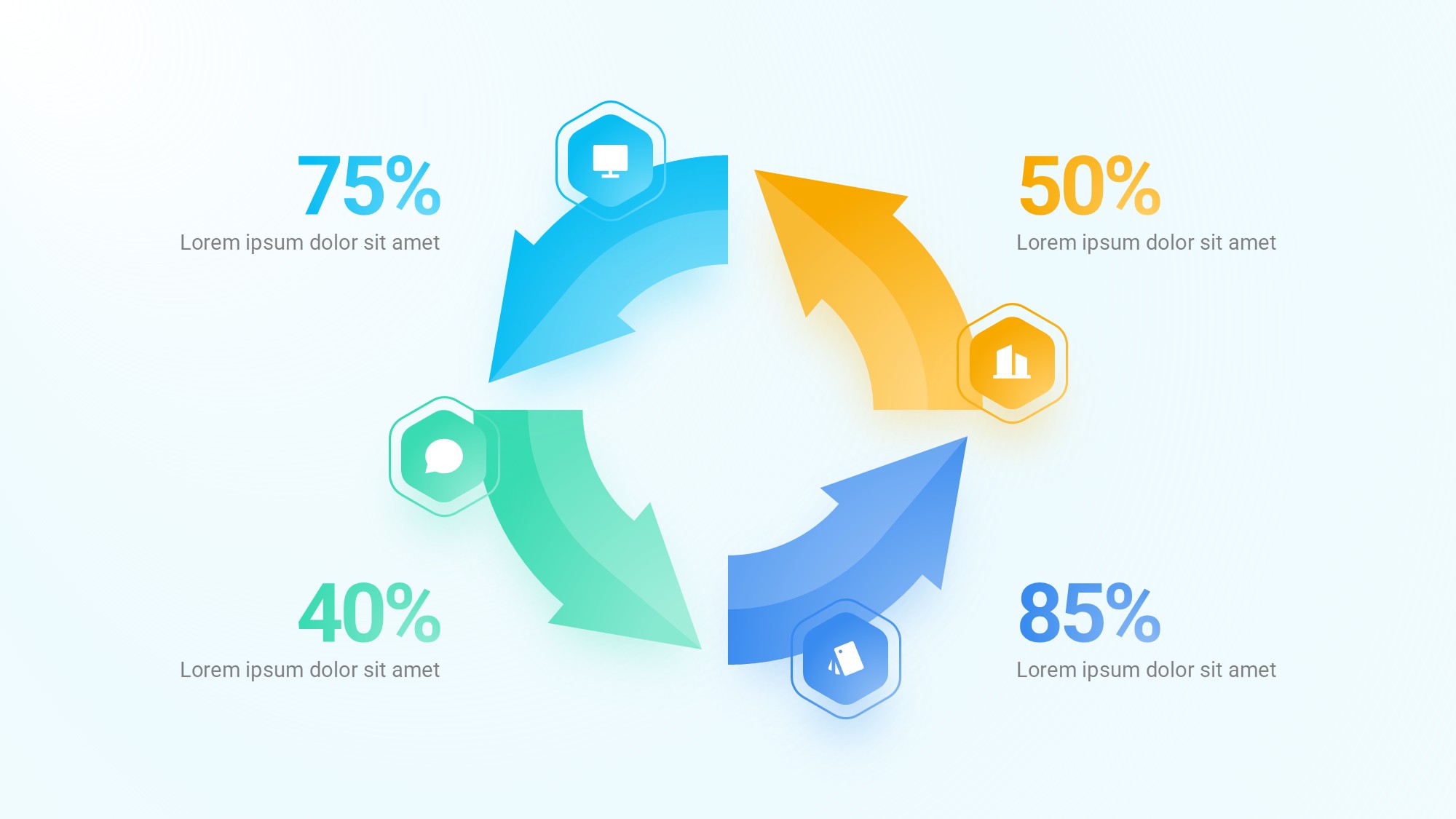 箭头信息图示PPT模板