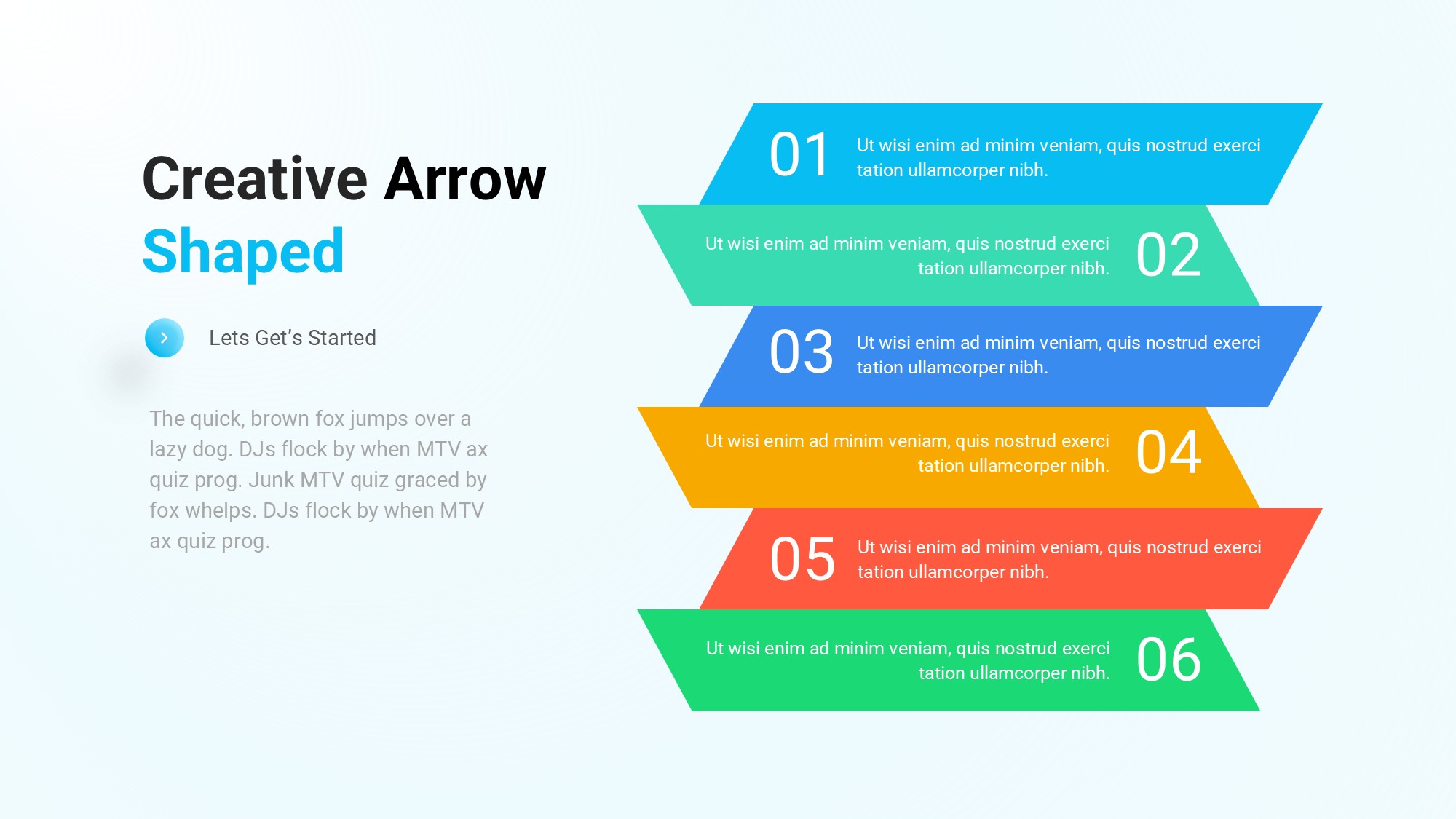 箭头信息图示PPT模板