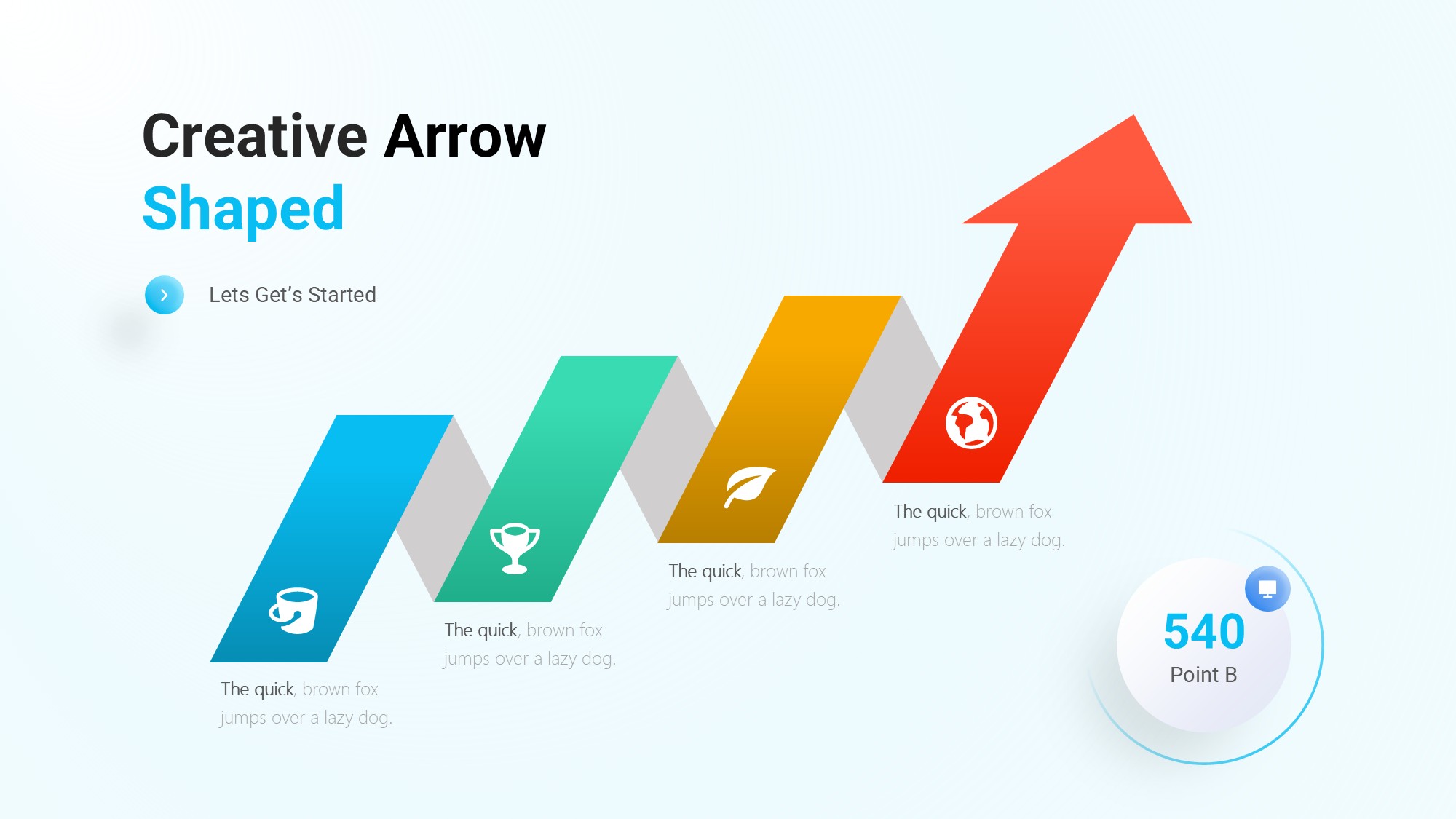 箭头信息图示PPT模板