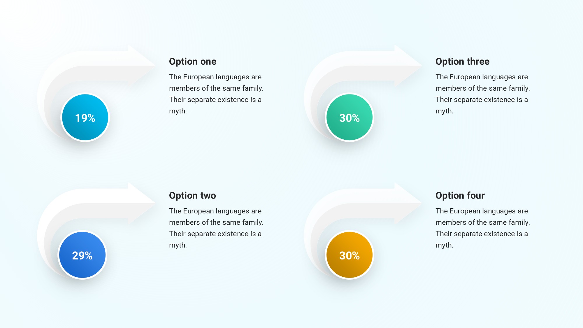 箭头信息图示PPT模板