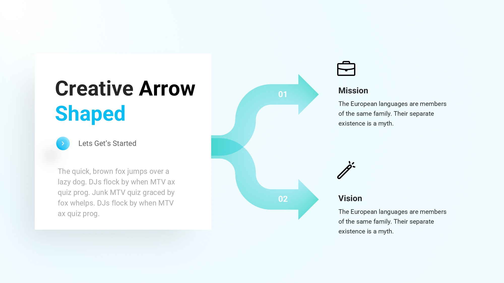 箭头信息图示PPT模板