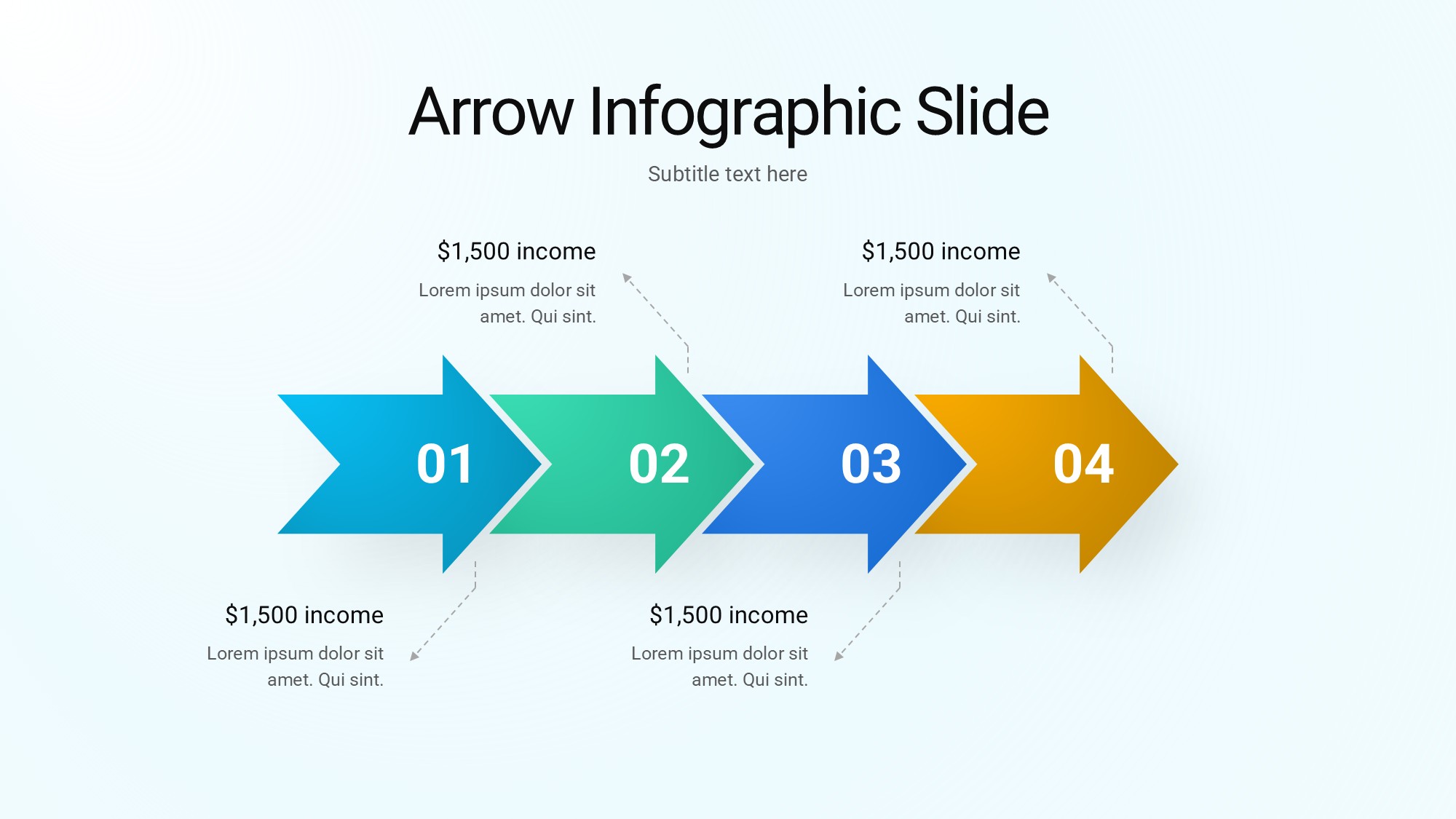 箭头信息图示PPT模板