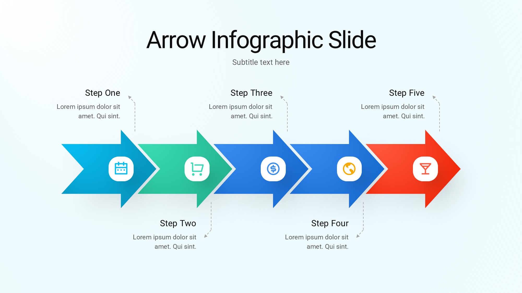 箭头信息图示PPT模板