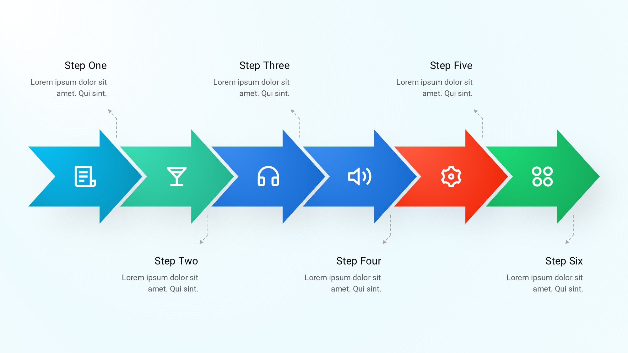 箭头信息图示PPT模板