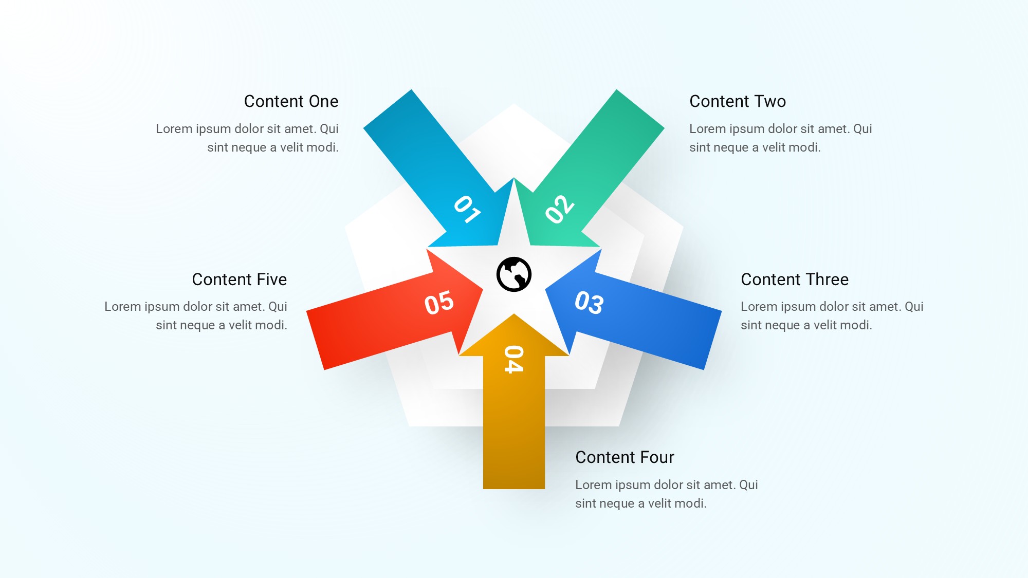 箭头信息图示PPT模板