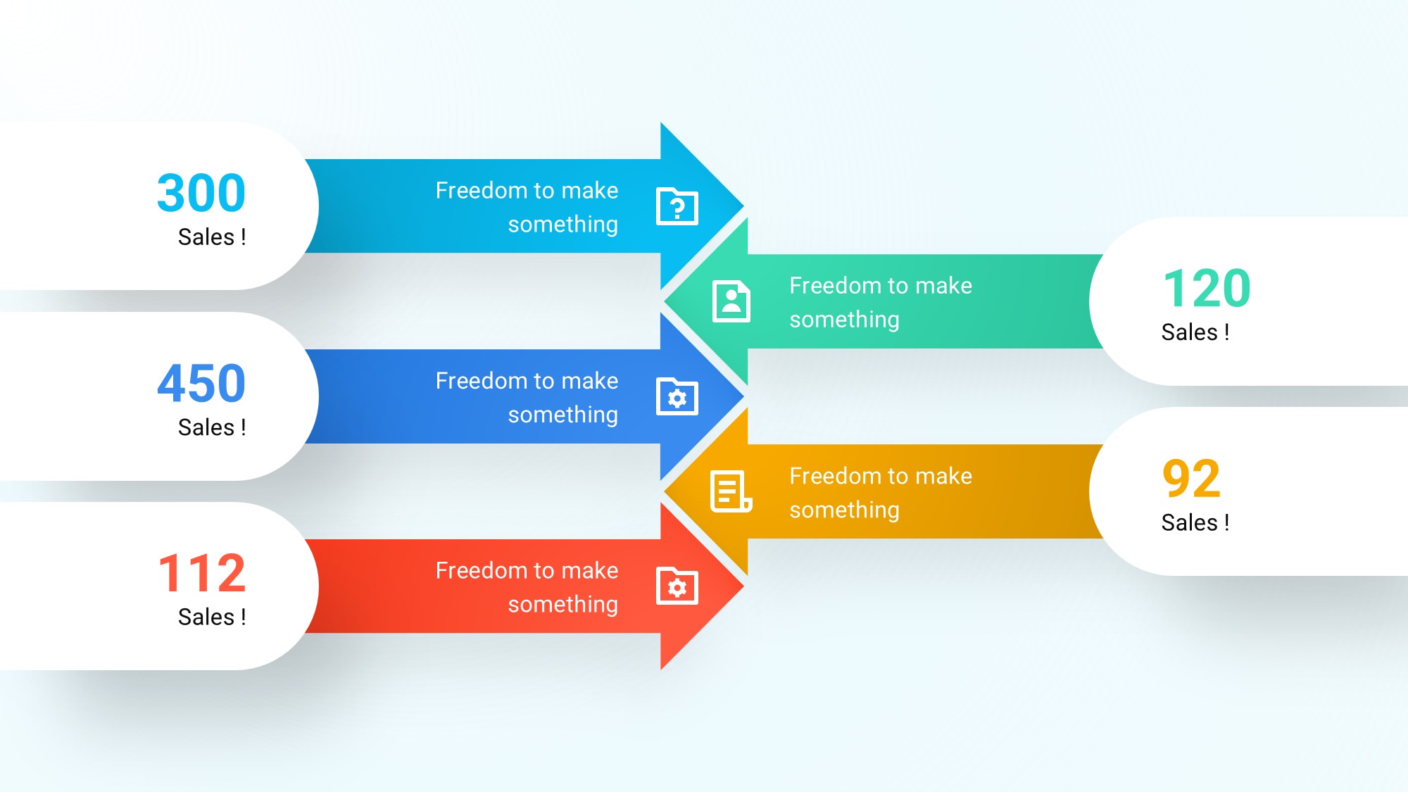 箭头信息图示PPT模板