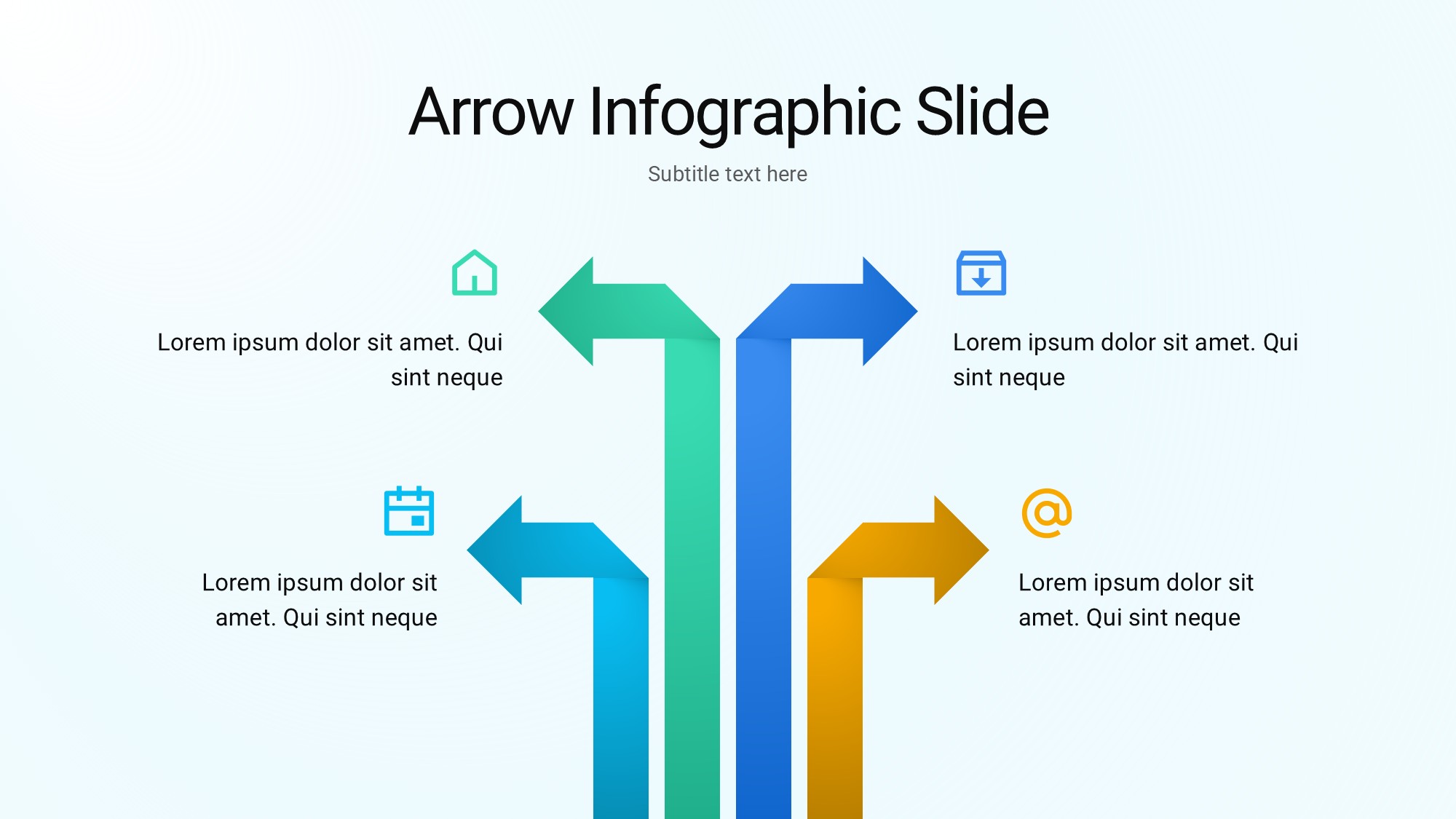 箭头信息图示PPT模板