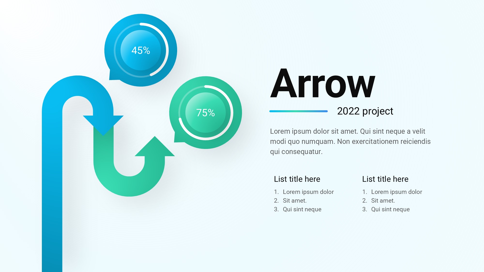 箭头信息图示PPT模板