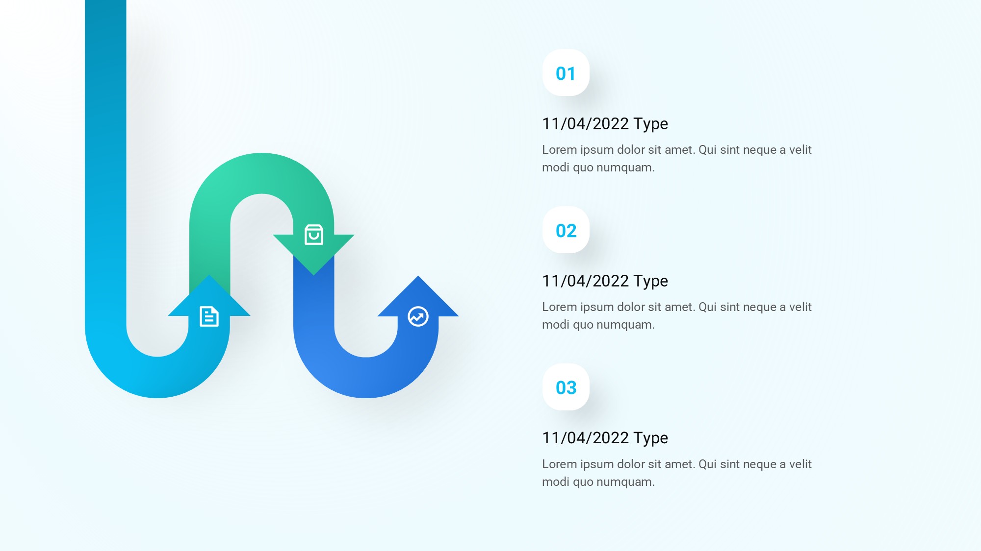 箭头信息图示PPT模板