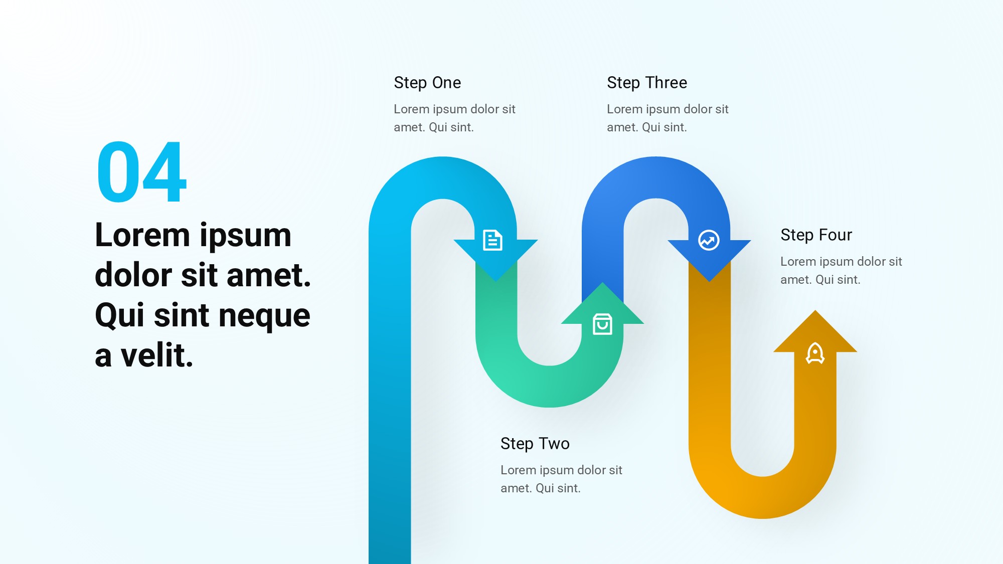 箭头信息图示PPT模板