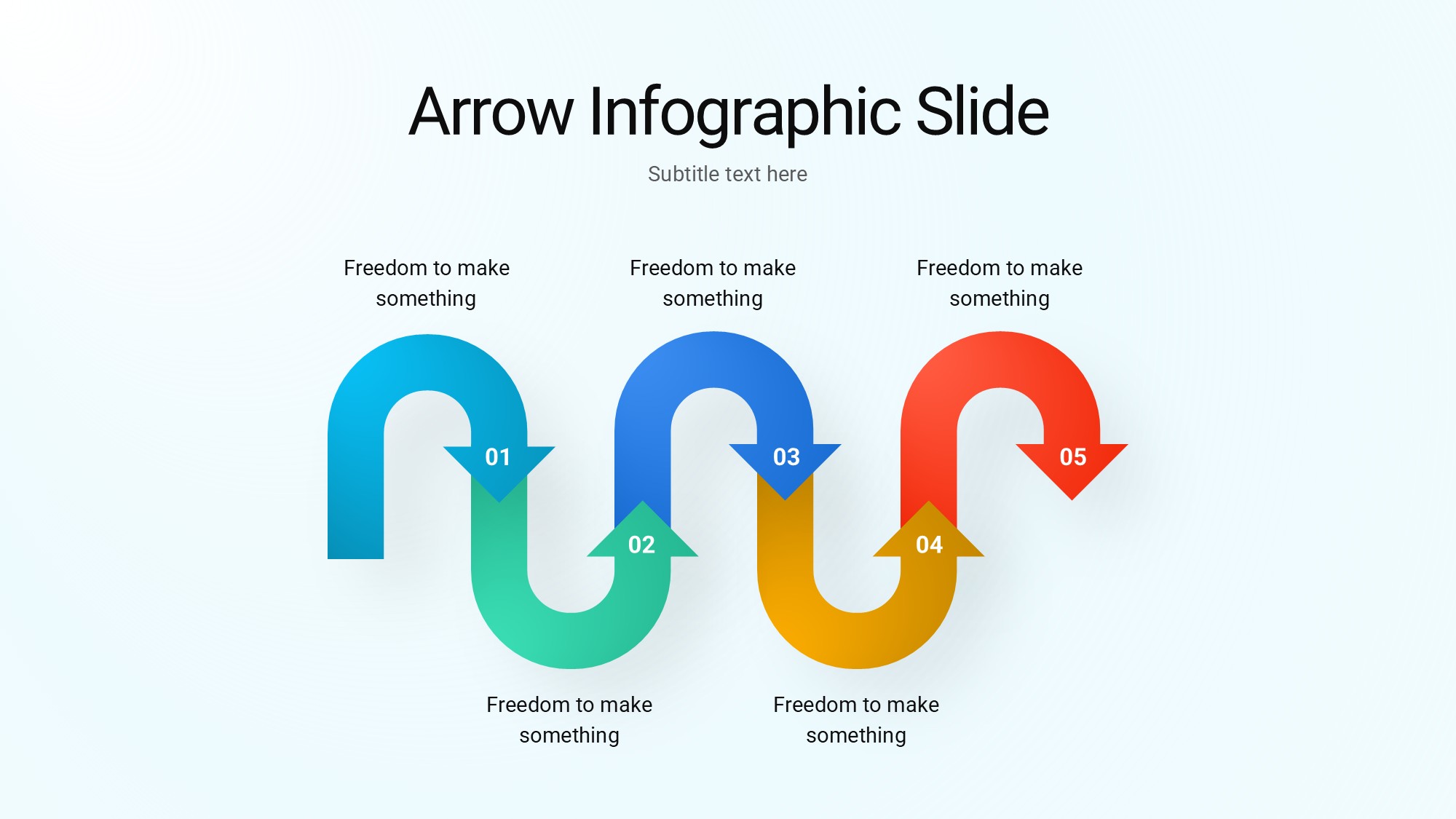 箭头信息图示PPT模板