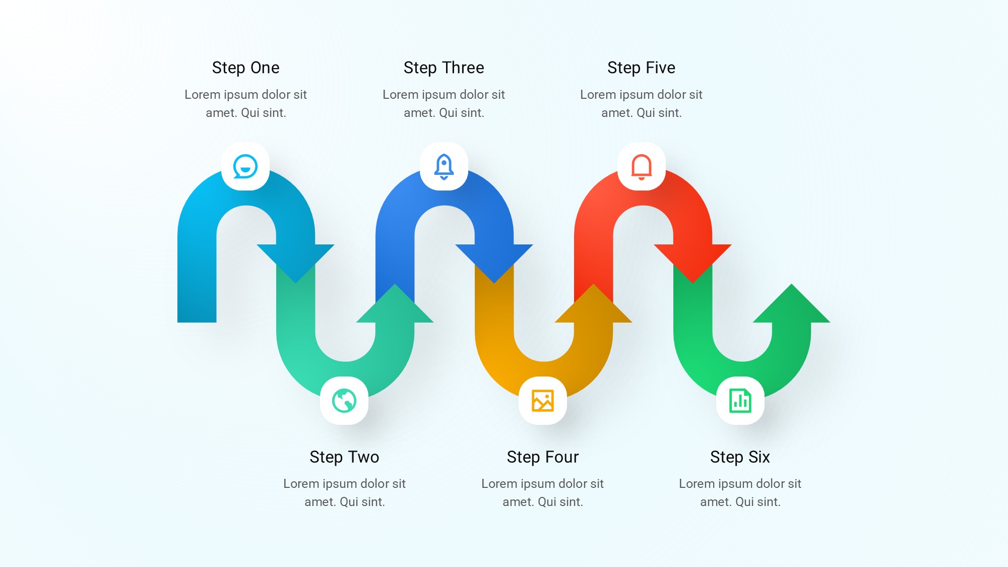 箭头信息图示PPT模板