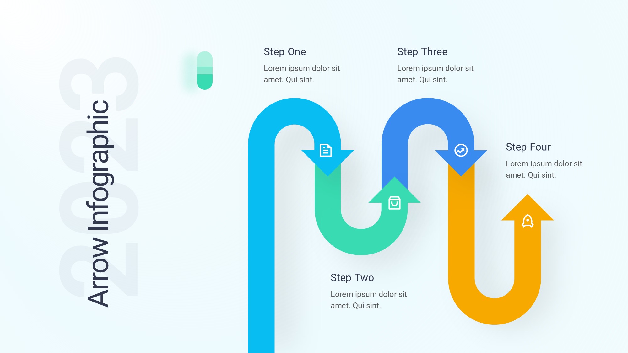 箭头信息图示PPT模板