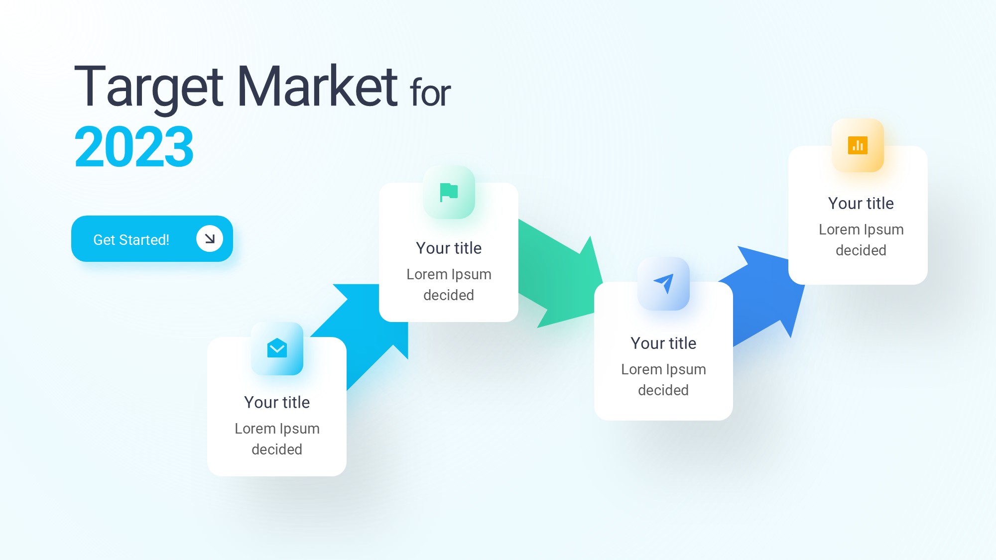 箭头信息图示PPT模板