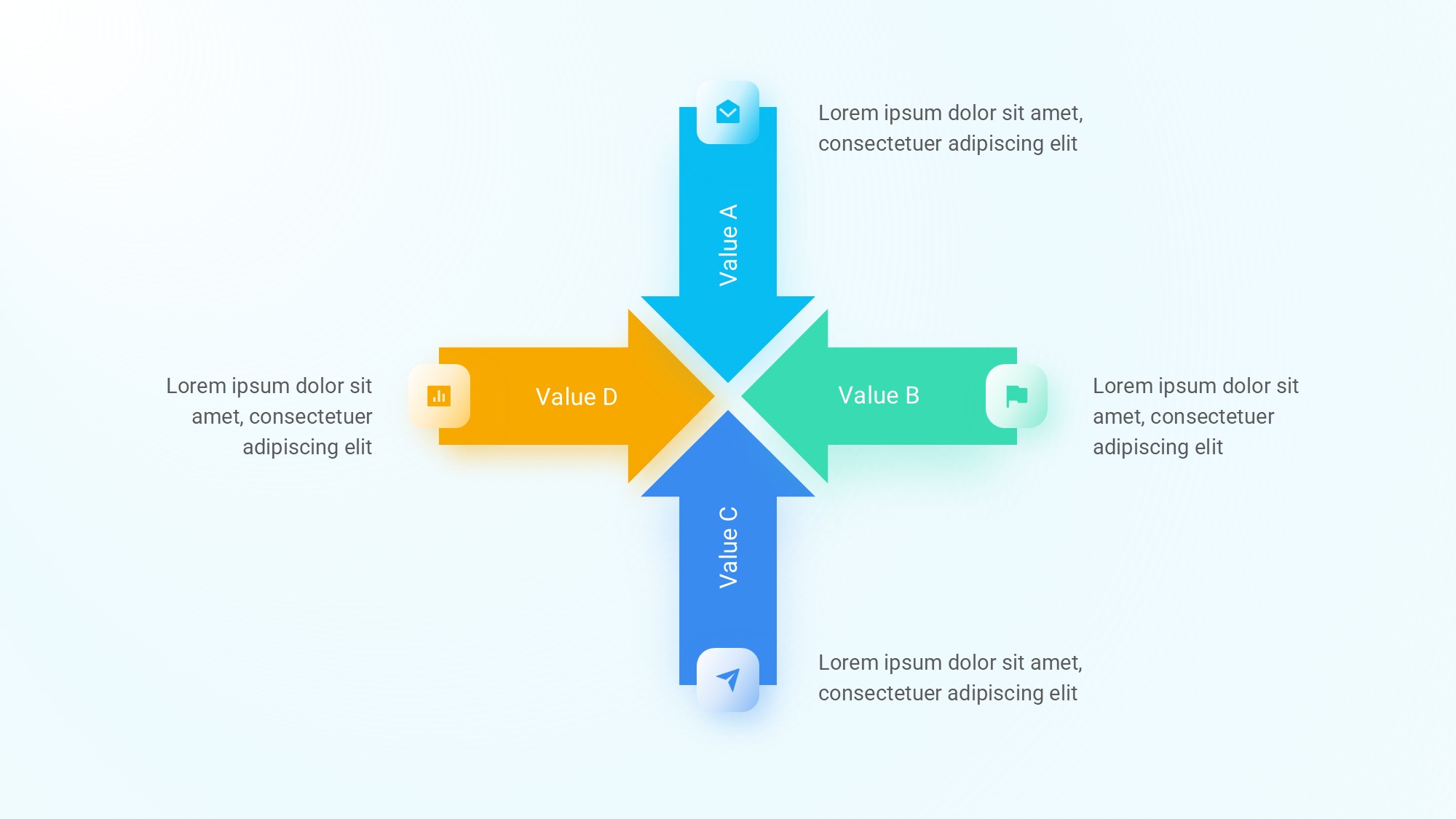 箭头信息图示PPT模板
