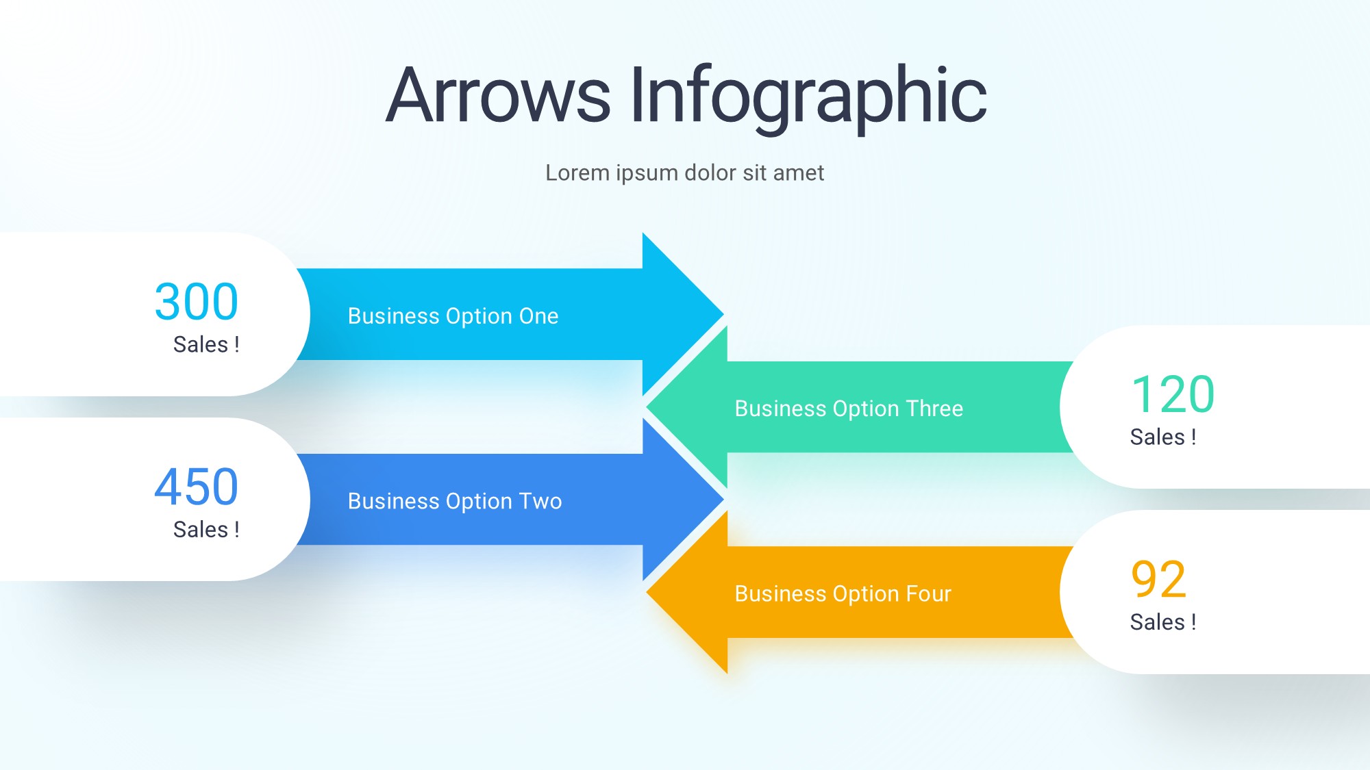 箭头信息图示PPT模板