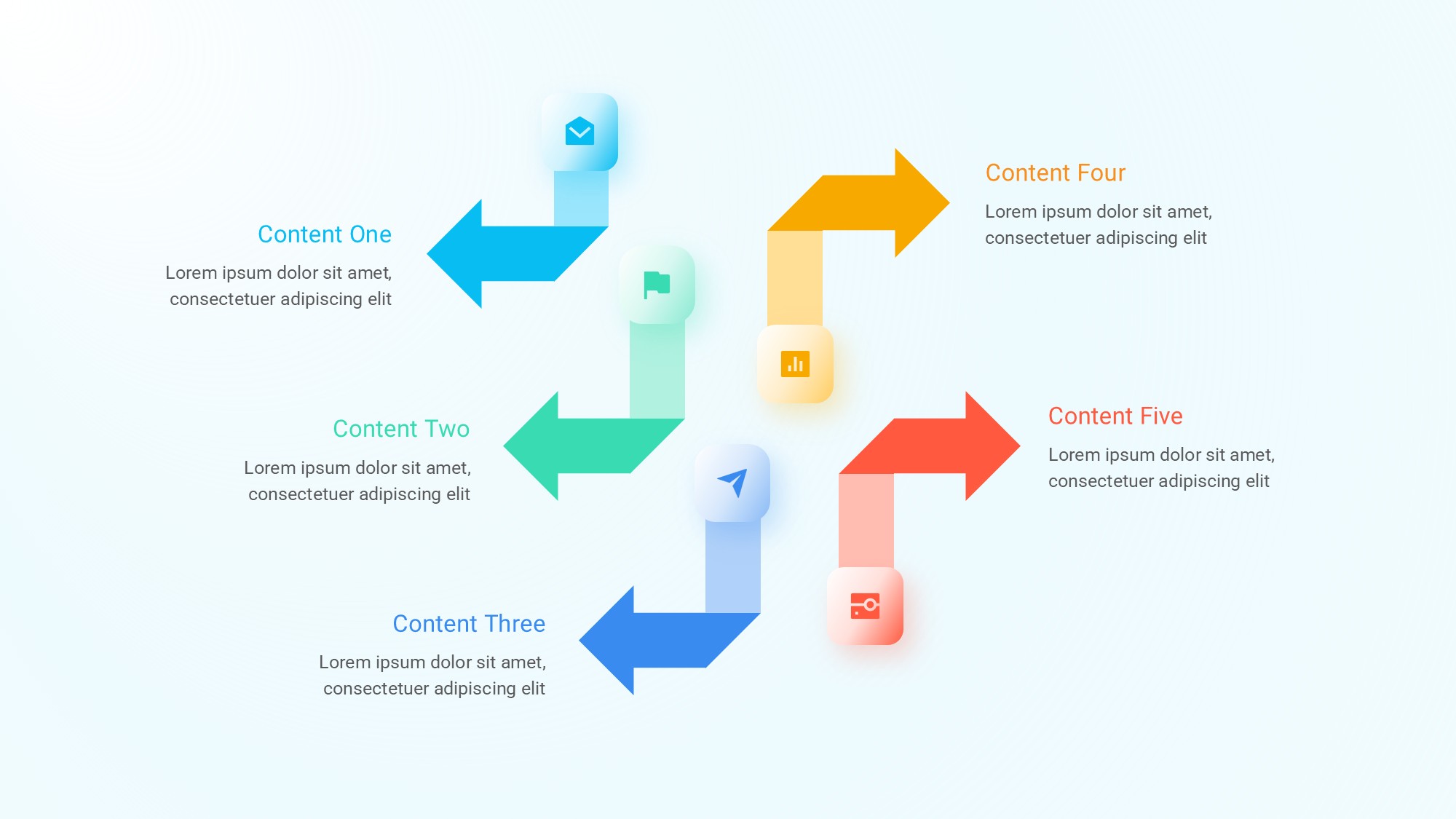 箭头信息图示PPT模板