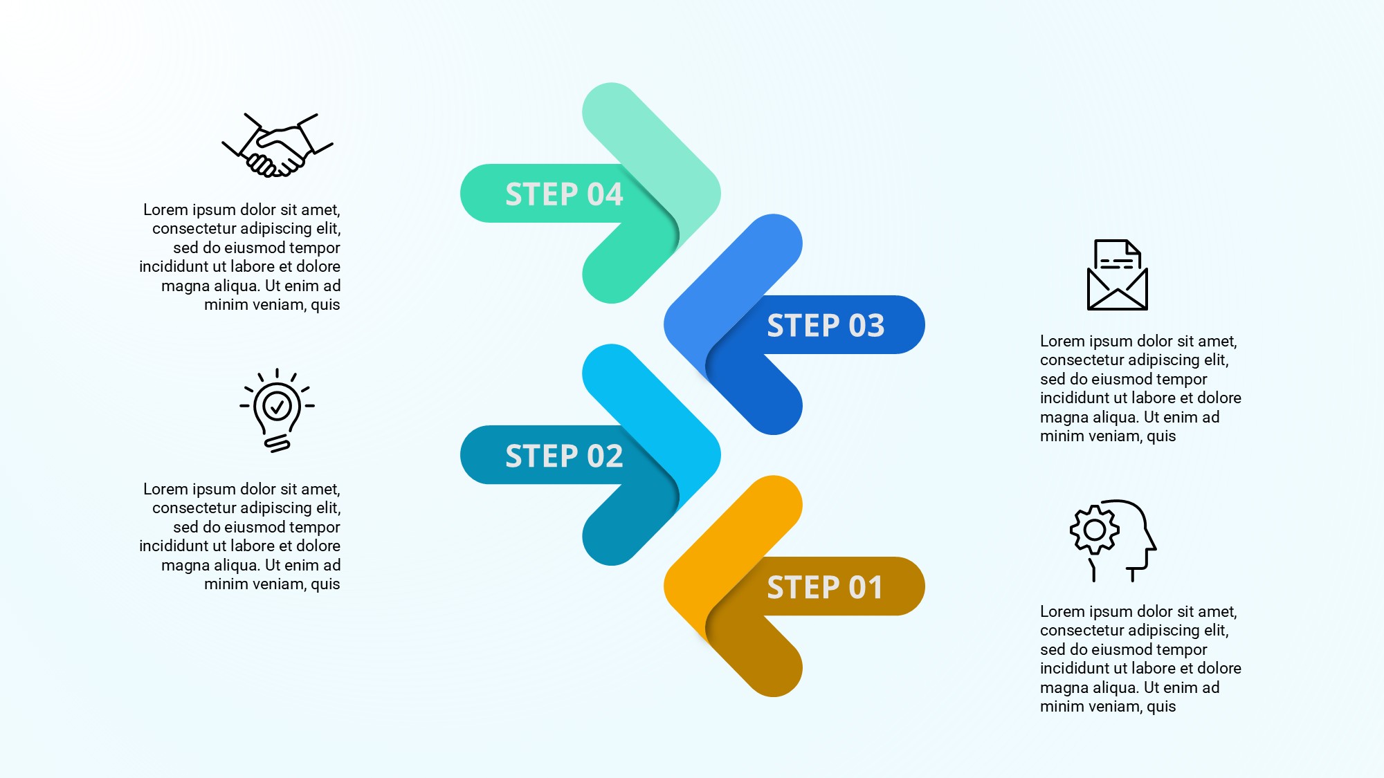 箭头信息图示PPT模板