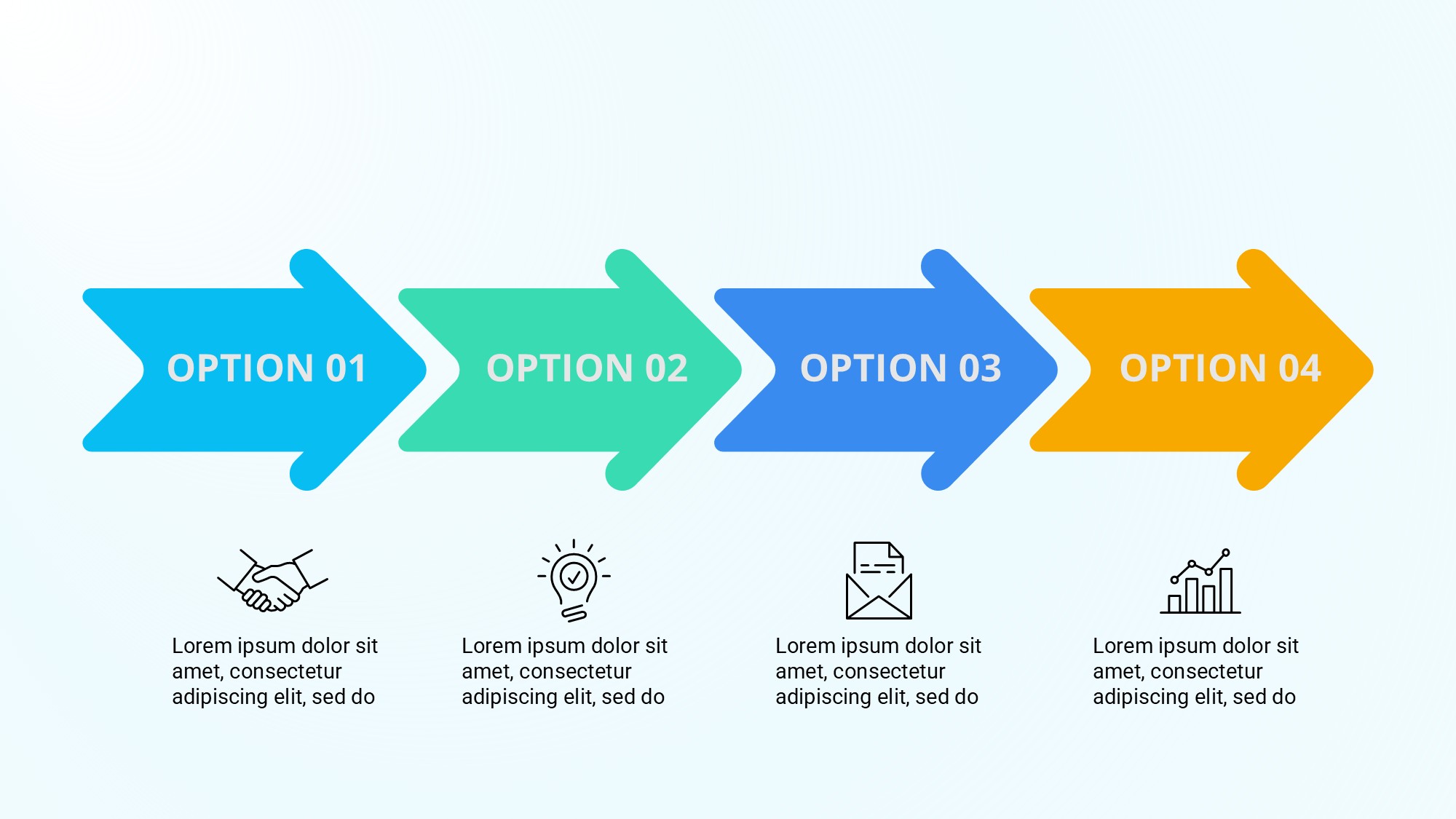 箭头信息图示PPT模板