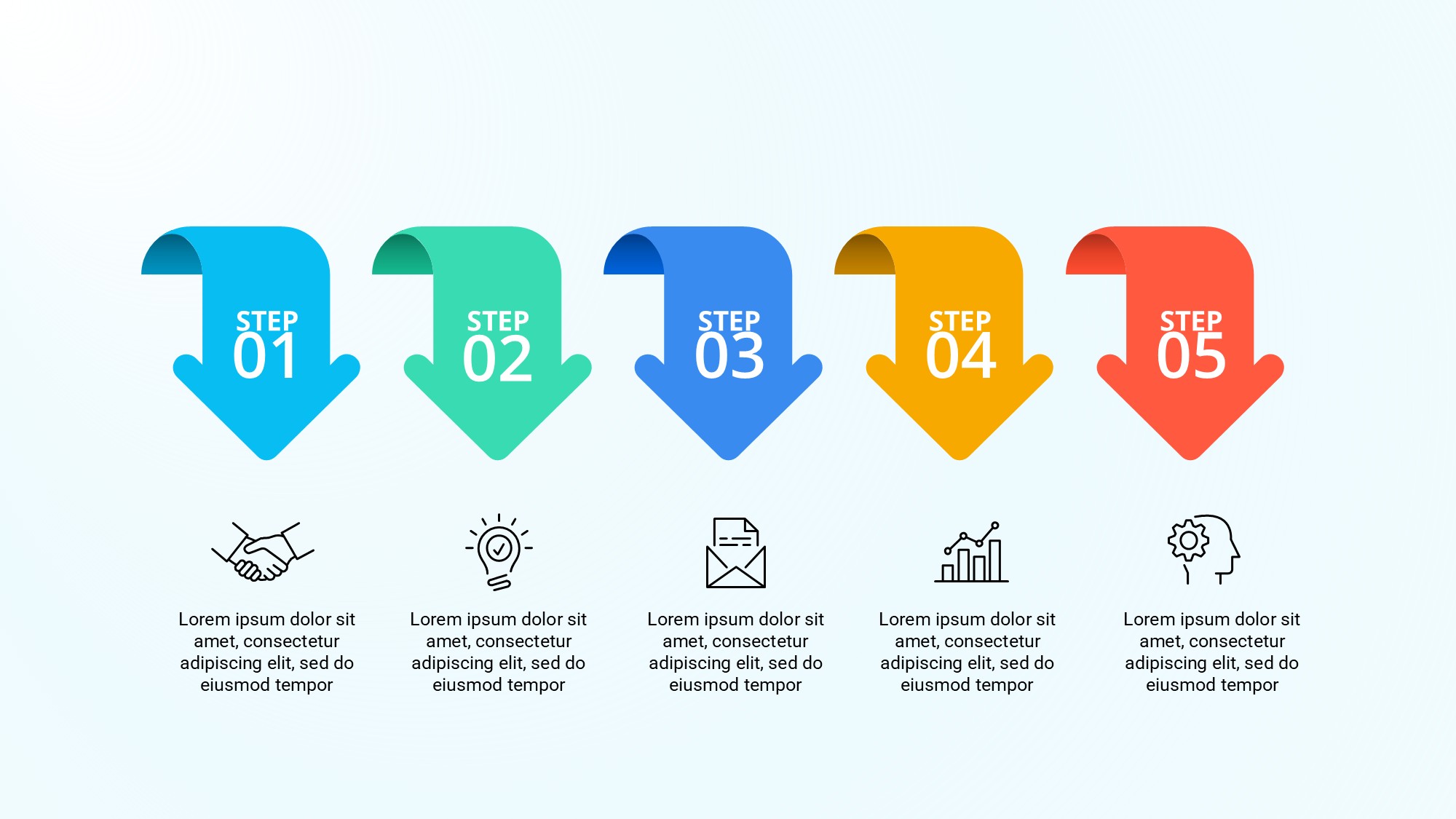 箭头信息图示PPT模板