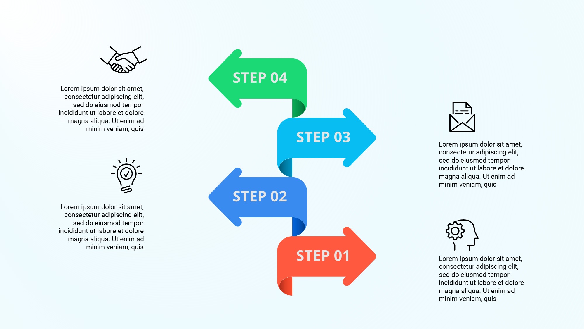 箭头信息图示PPT模板