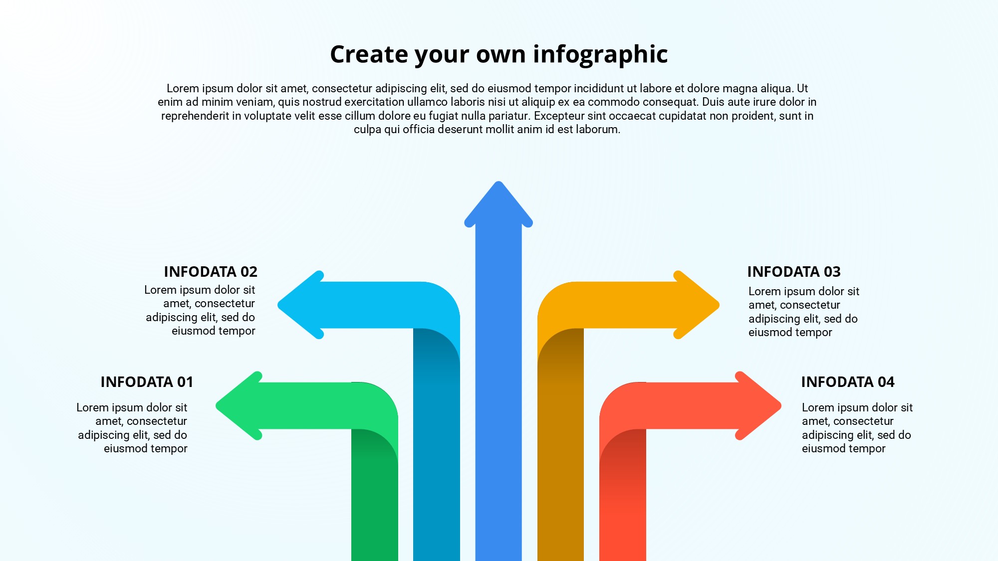箭头信息图示PPT模板