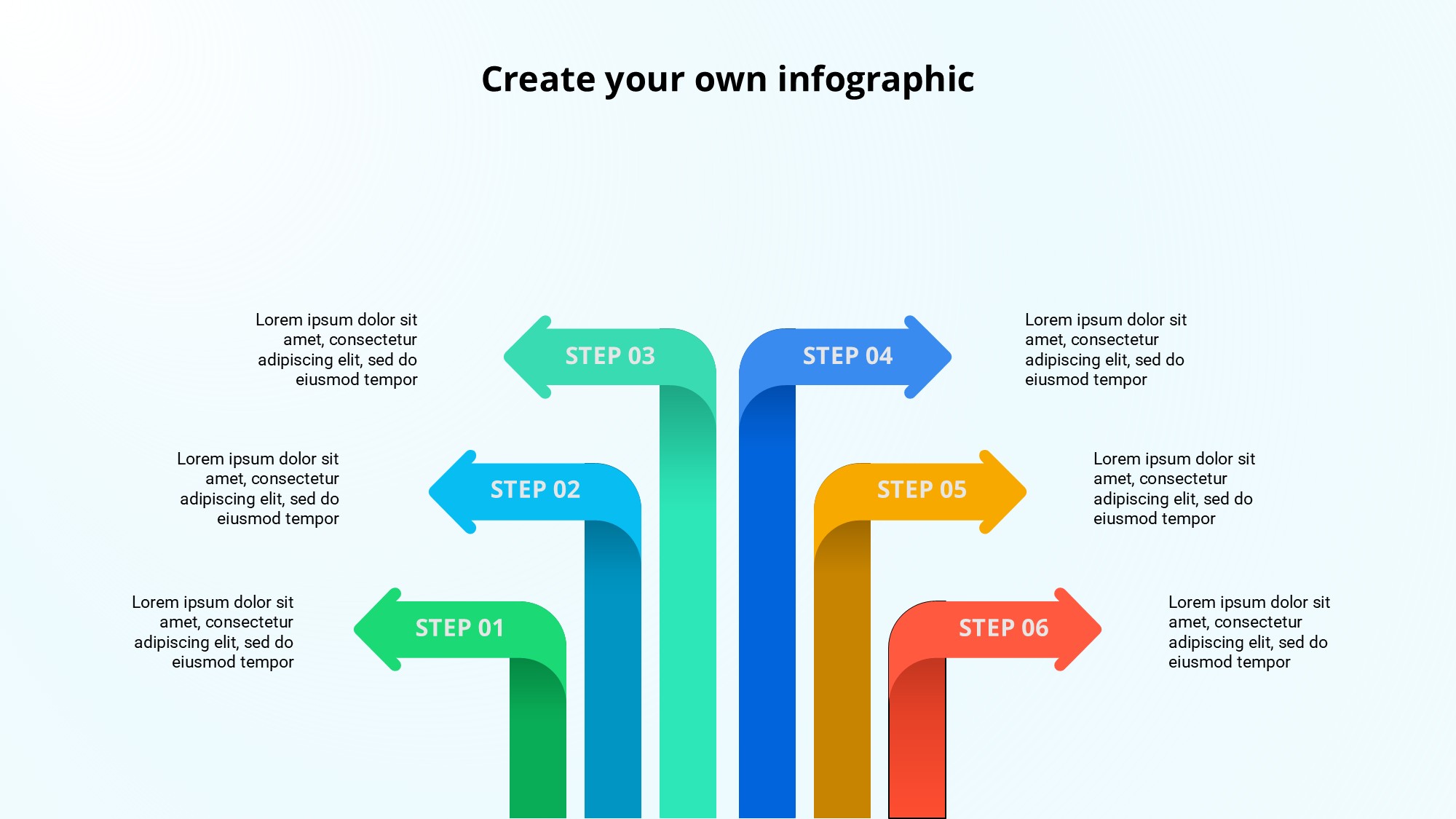 箭头信息图示PPT模板
