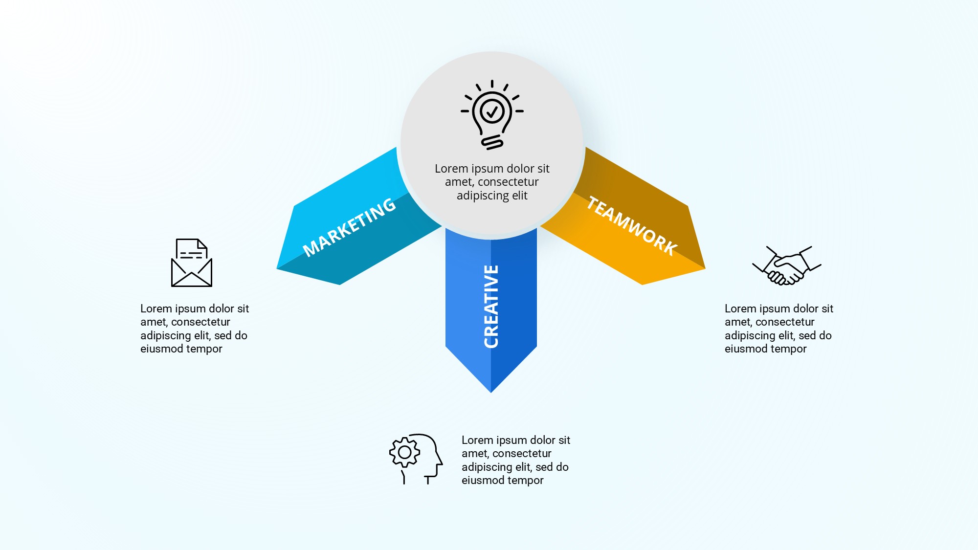 箭头信息图示PPT模板