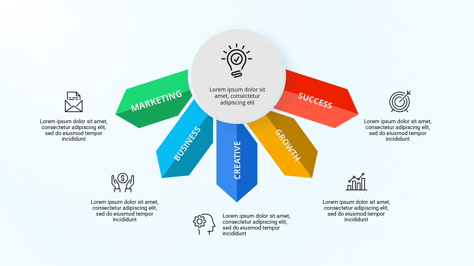 箭头信息图示PPT模板