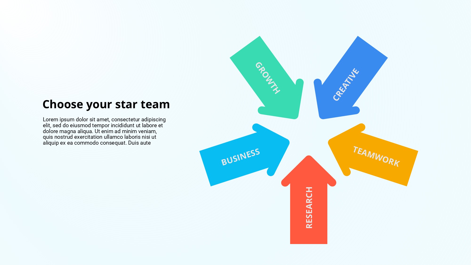 箭头信息图示PPT模板