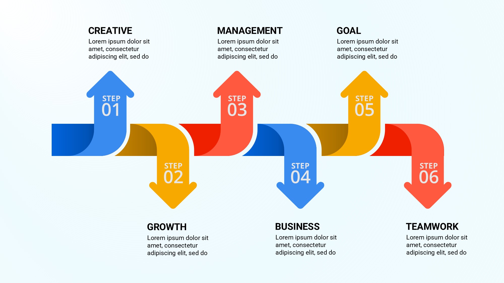 箭头信息图示PPT模板