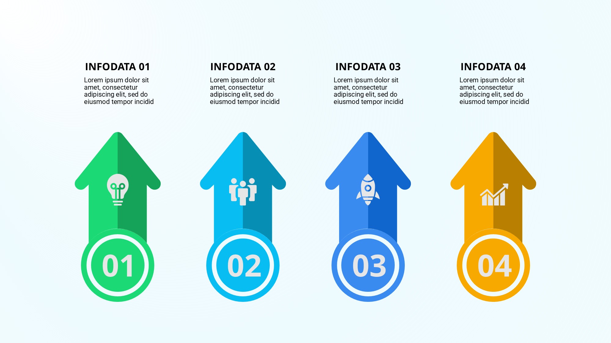 箭头信息图示PPT模板
