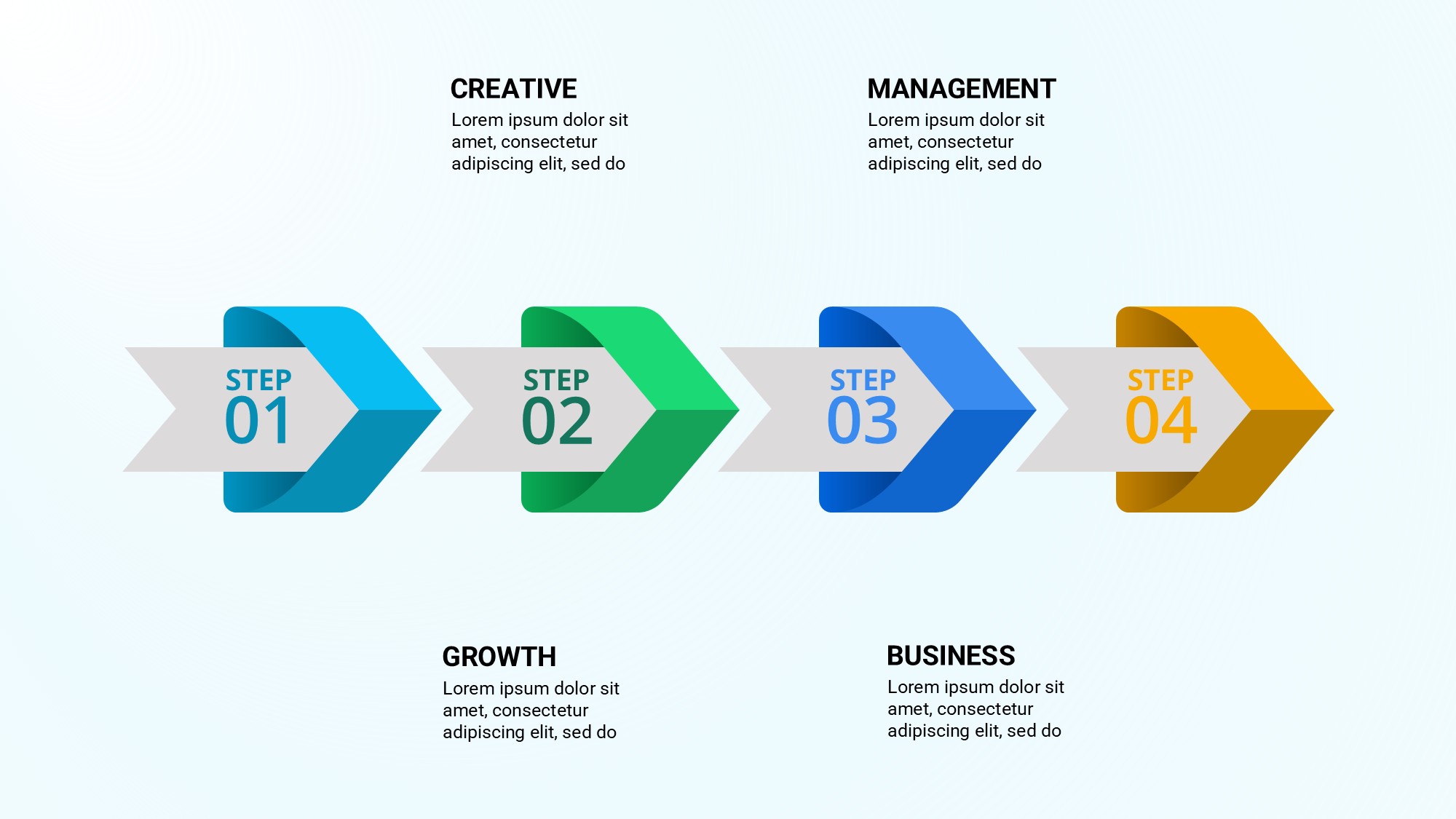 箭头信息图示PPT模板