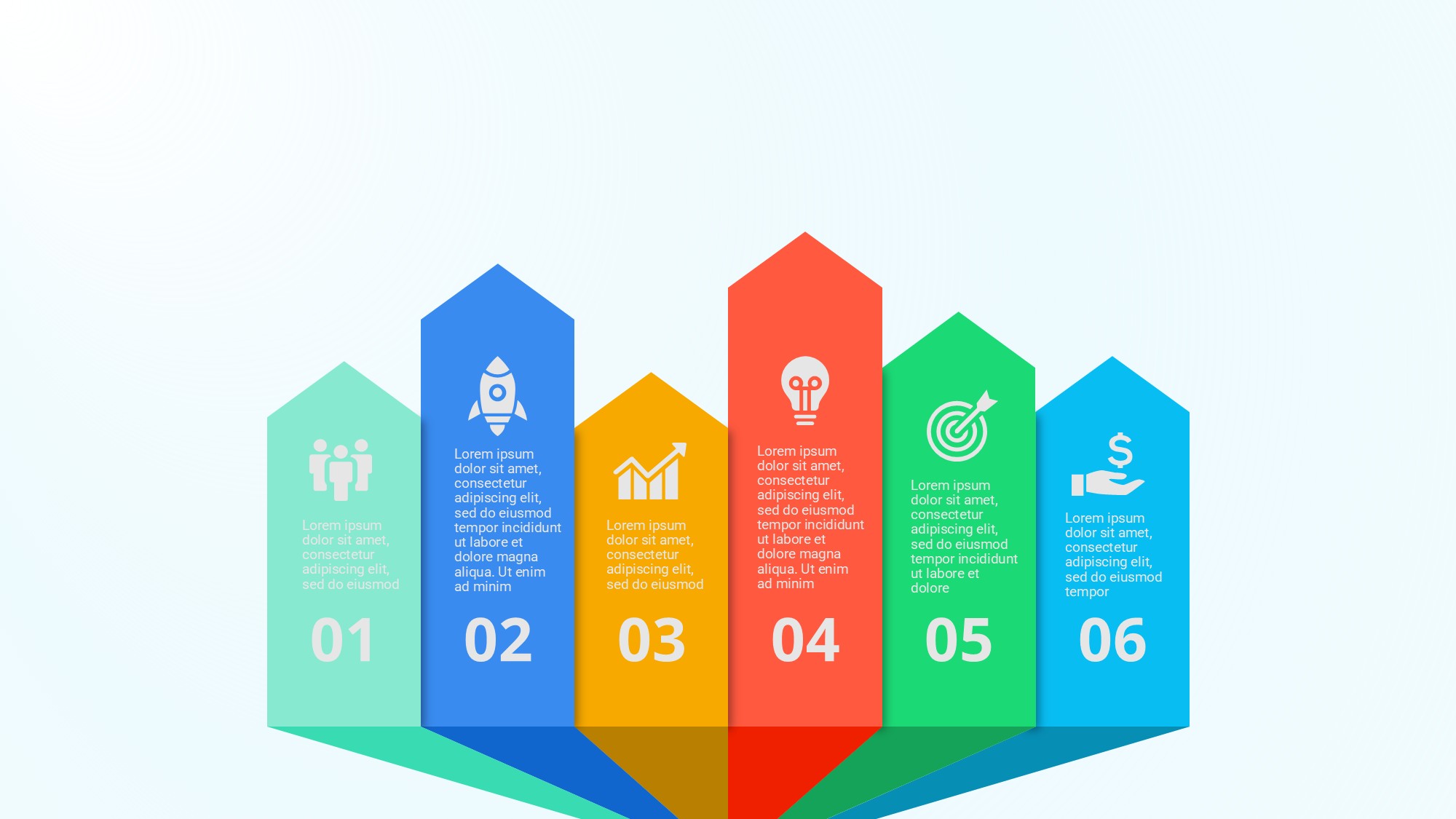 箭头信息图示PPT模板