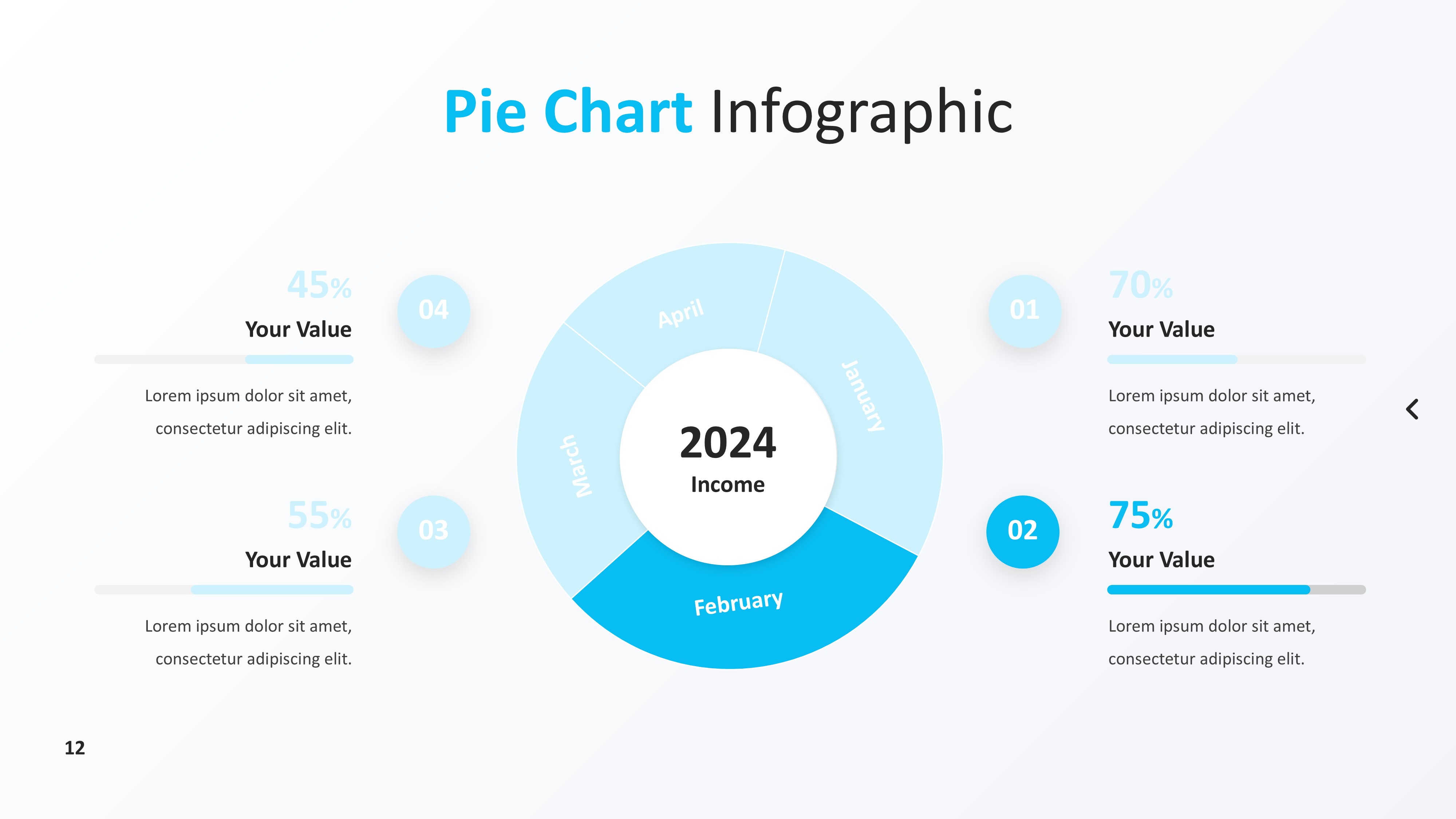 饼图图表图示PPT模板
