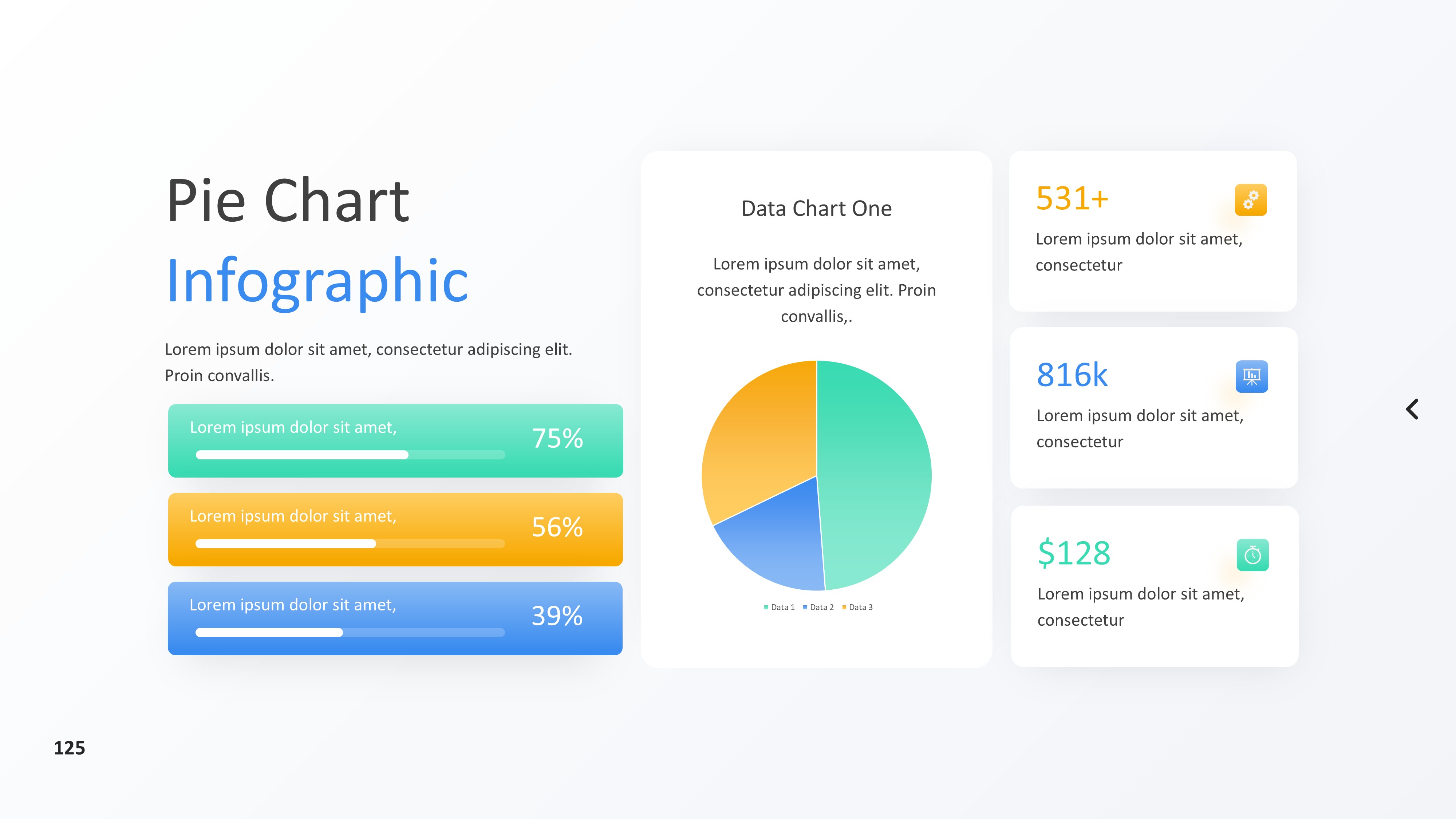 饼图图表图示PPT模板