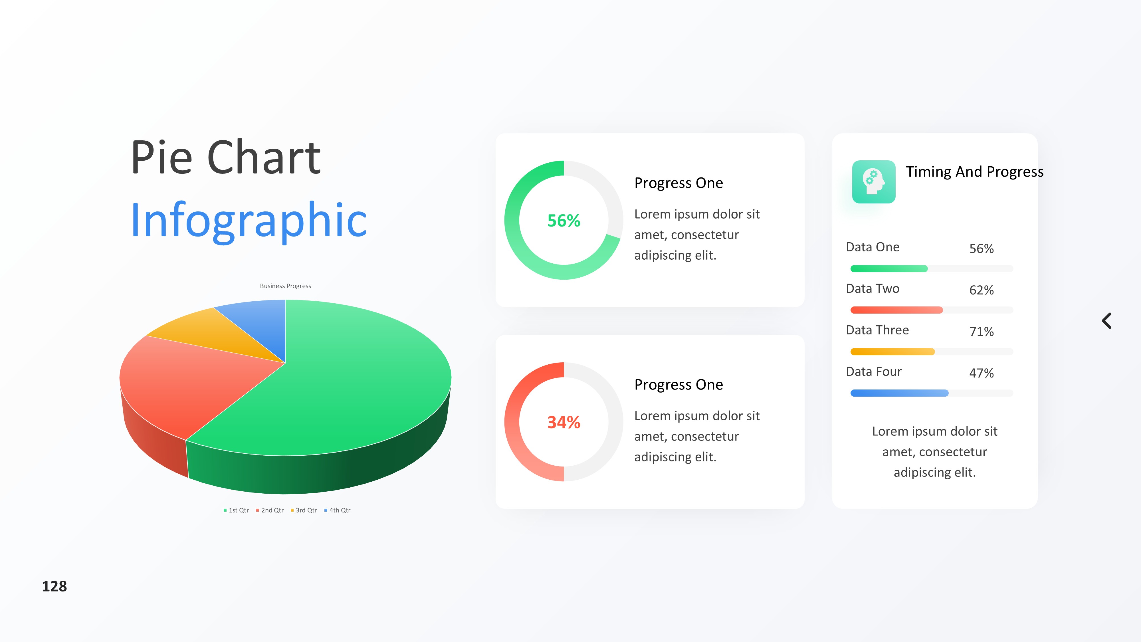 饼图图表图示PPT模板