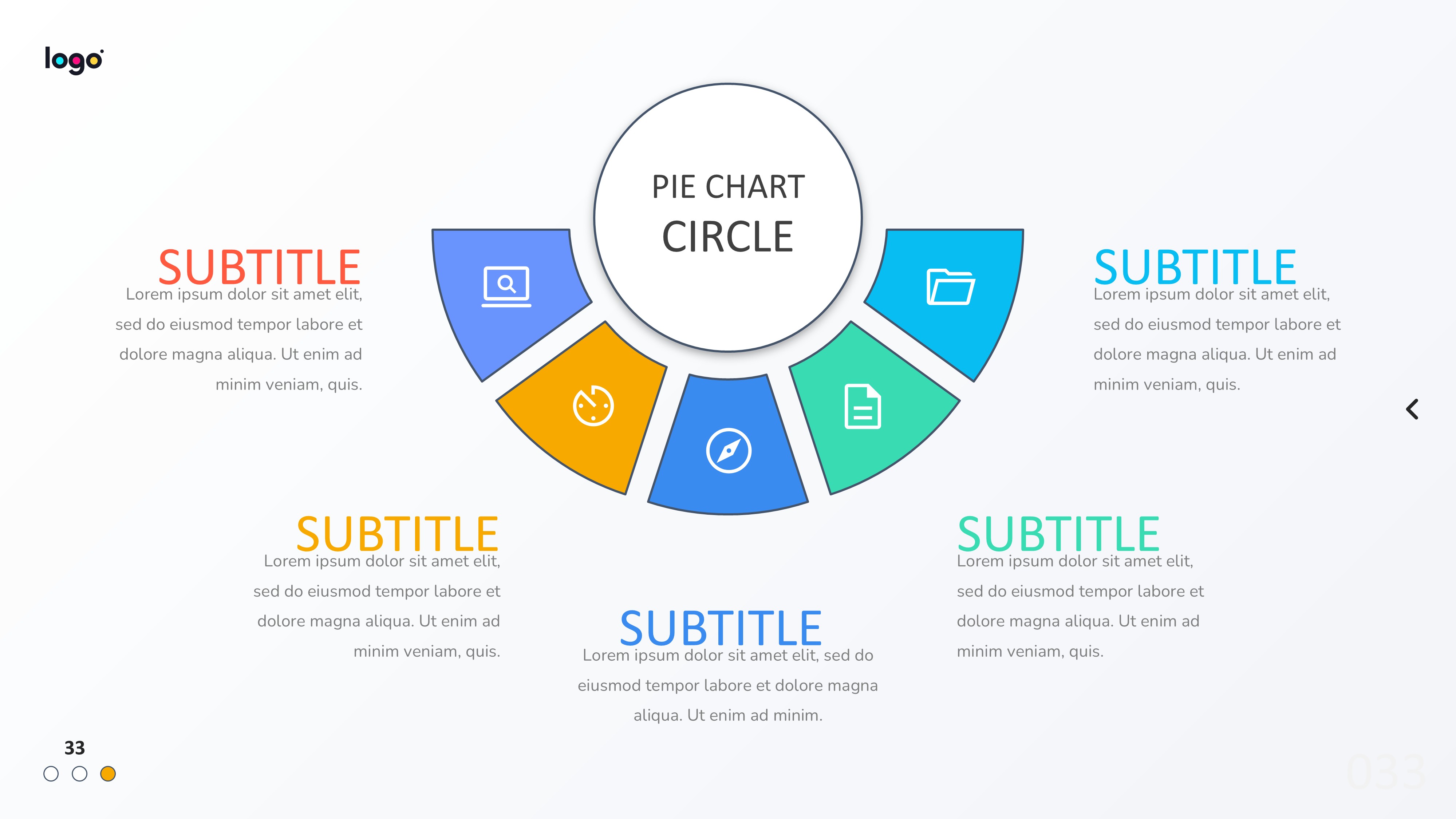 饼图图表图示PPT模板