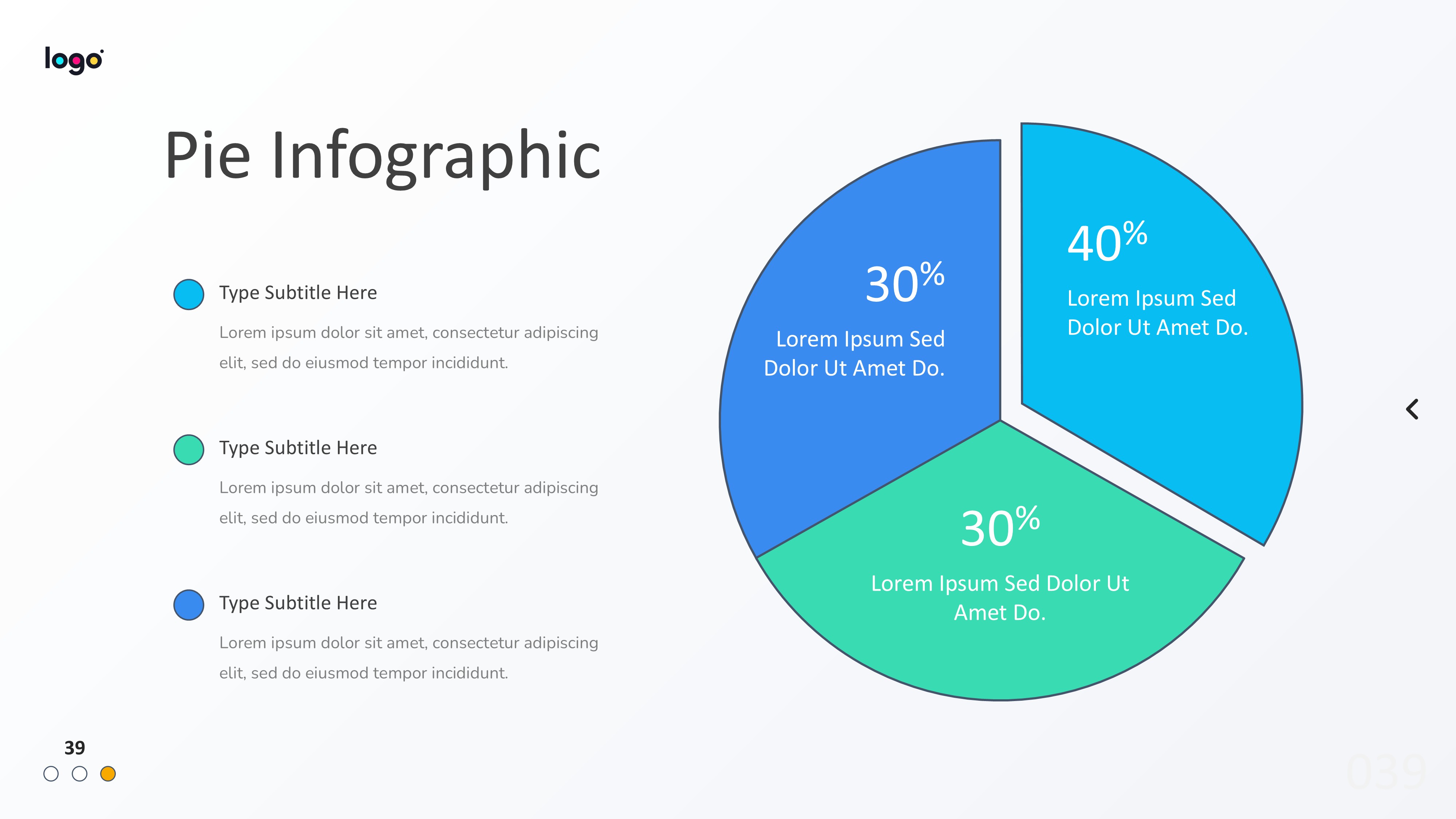 饼图图表图示PPT模板
