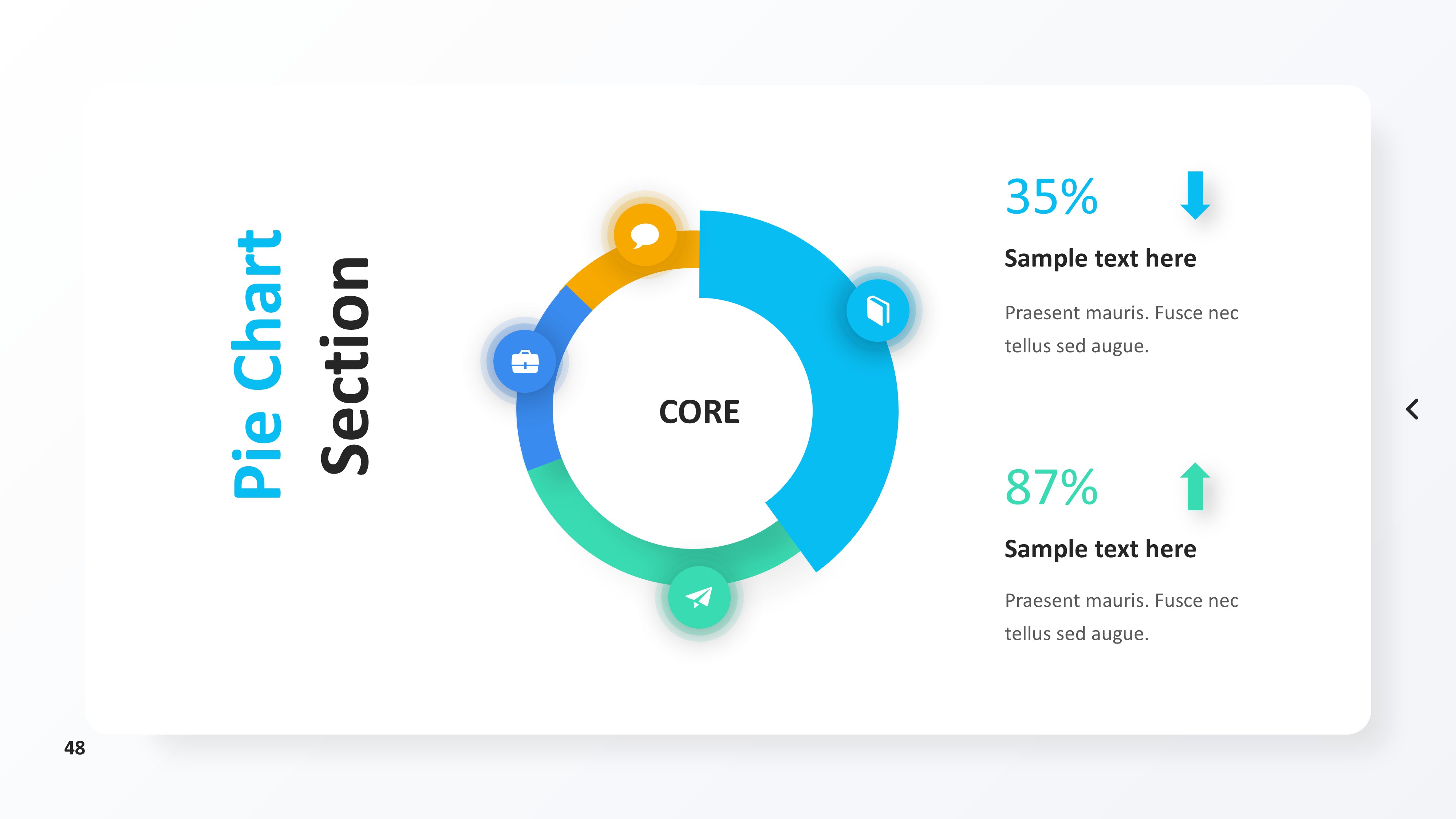 饼图图表图示PPT模板