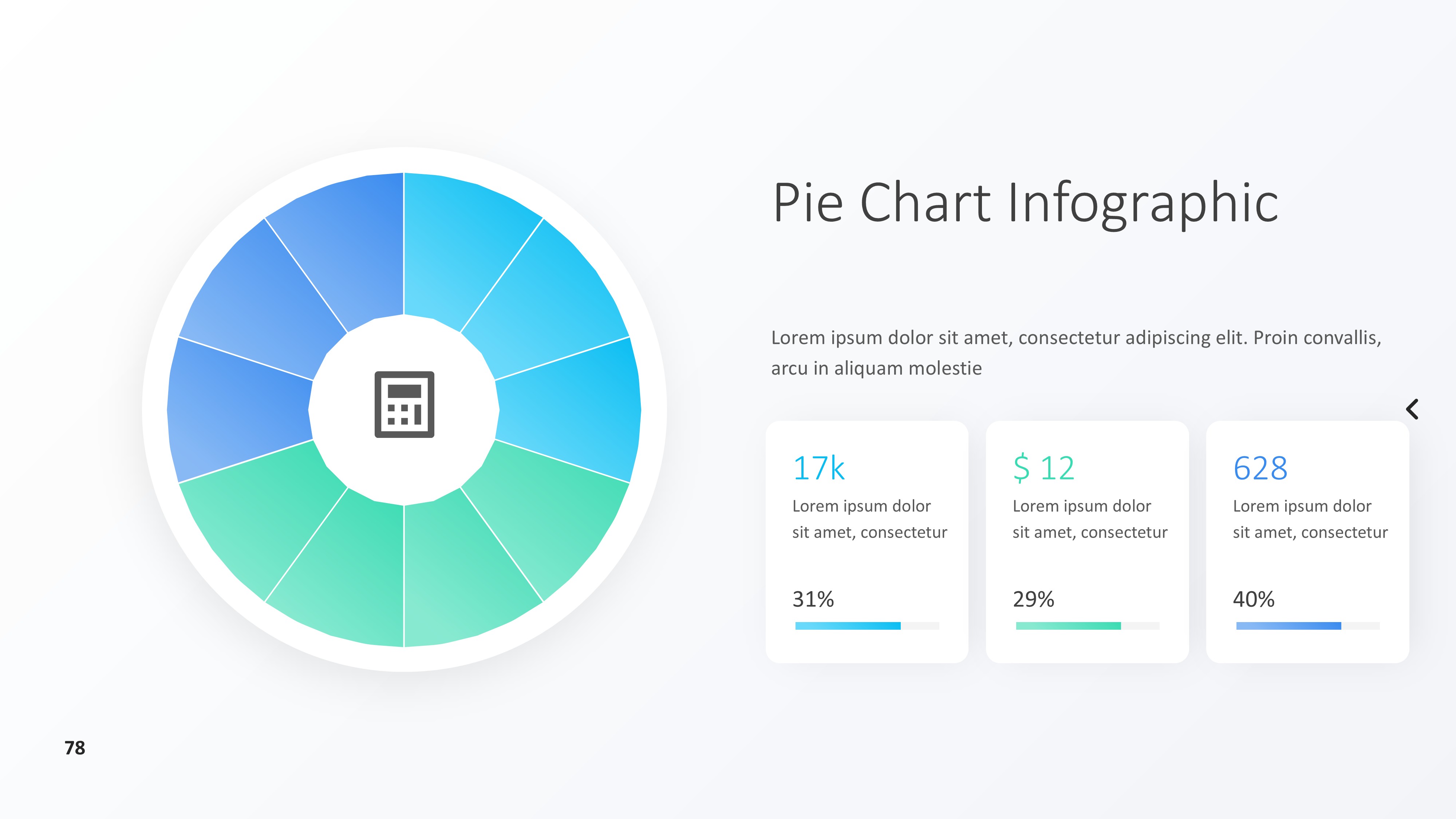 饼图图表图示PPT模板