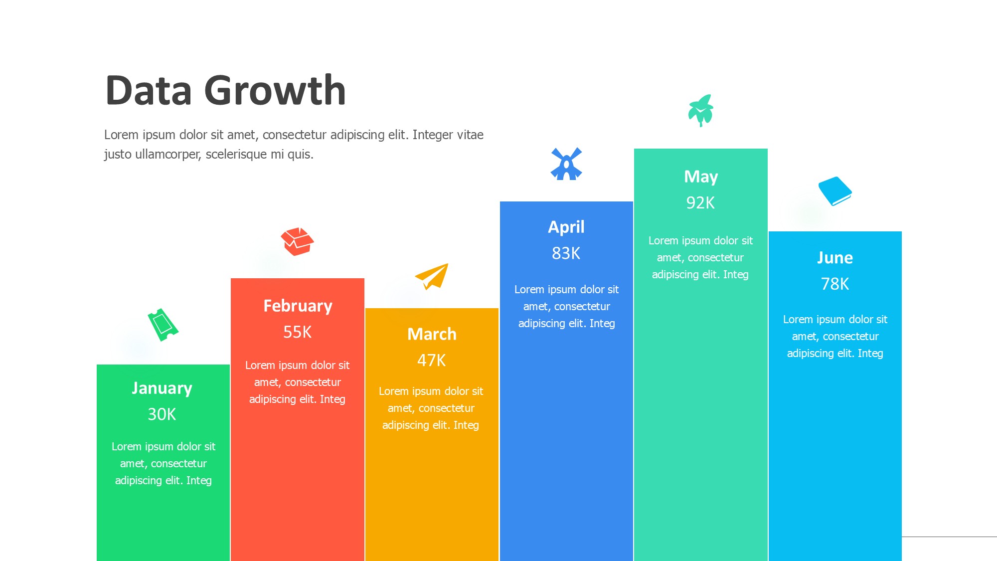 柱状图图表图示PPT模板